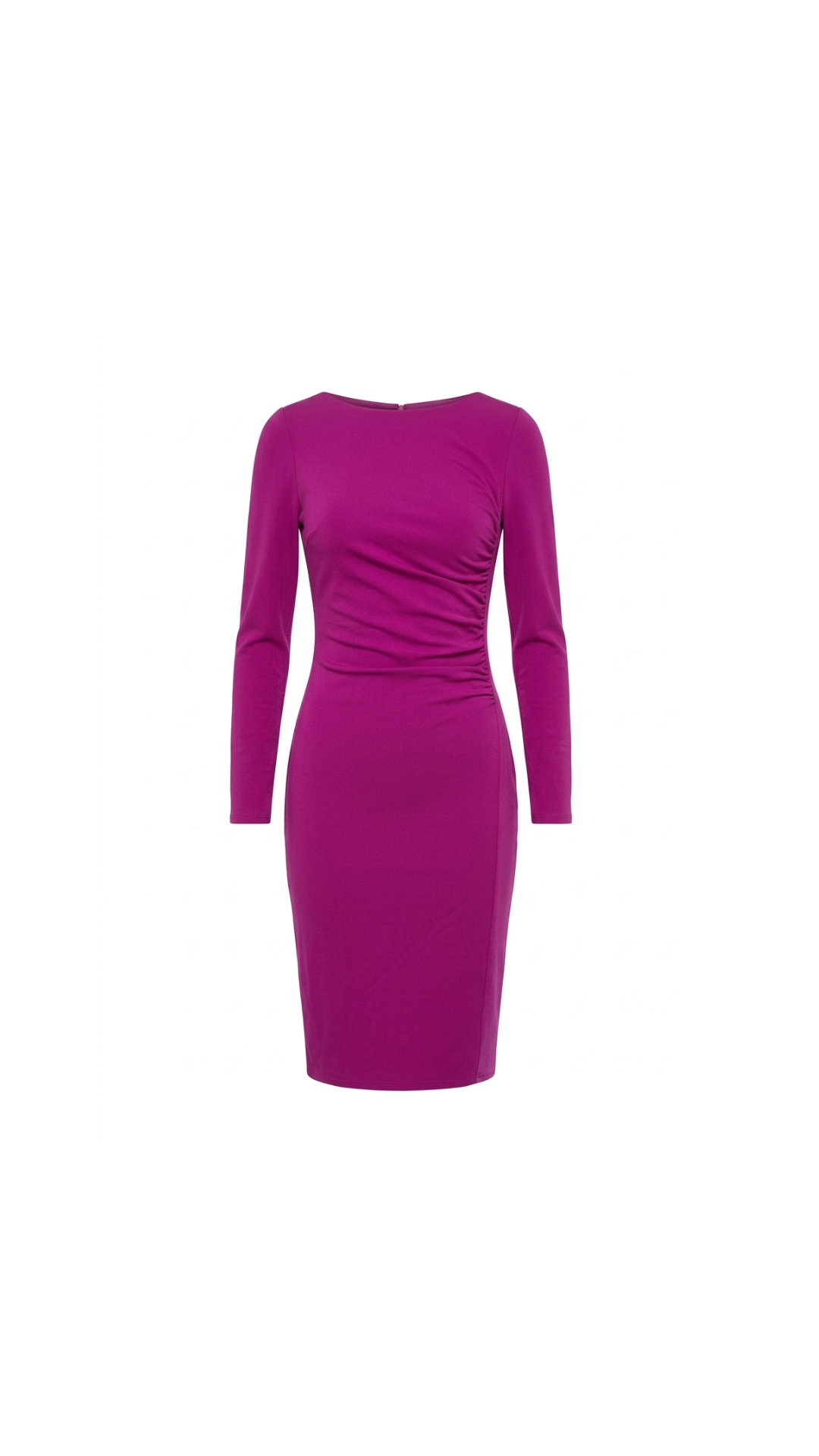 Vestido Magenta Tercipelo y Plano