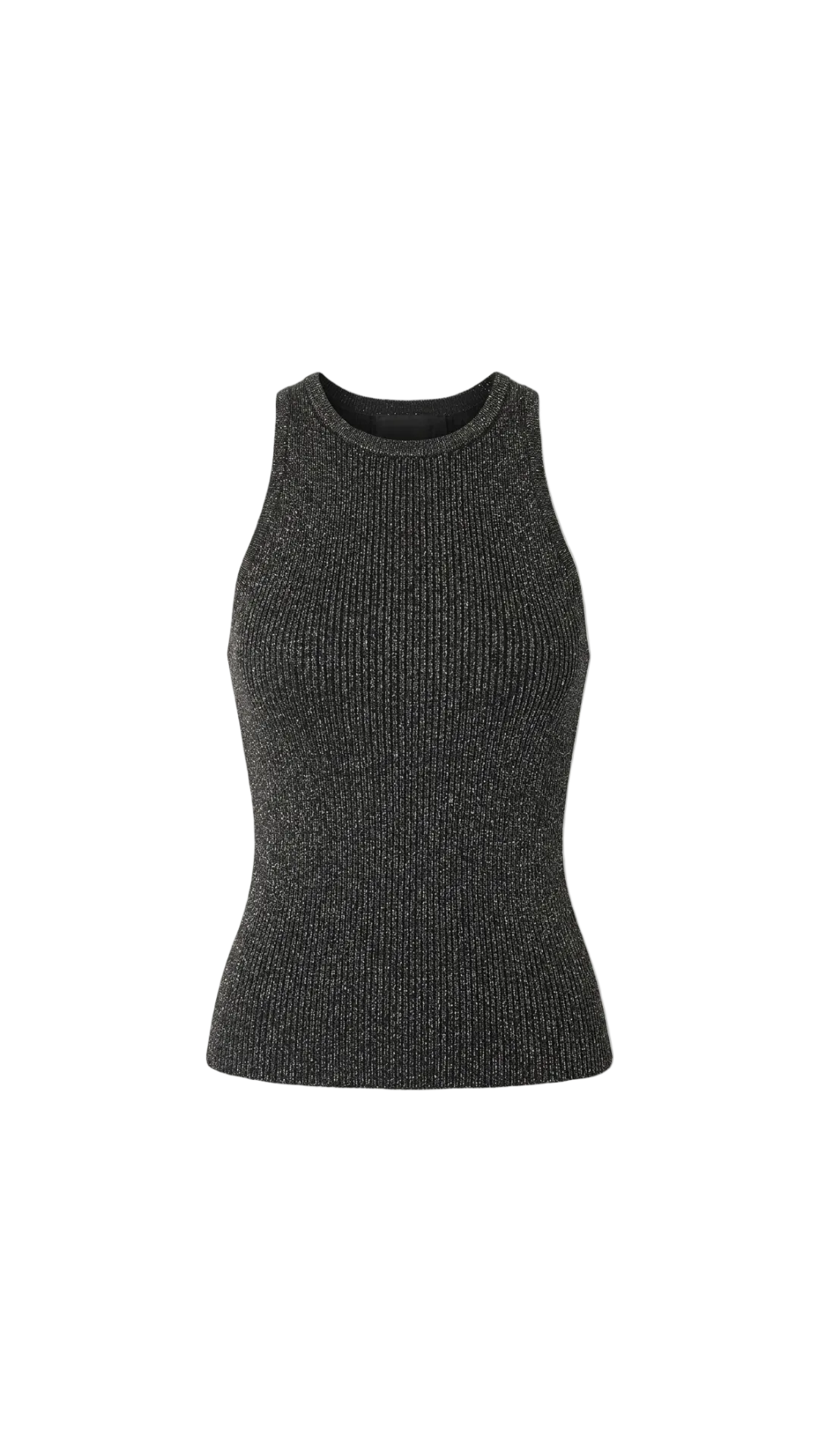 Blusa nera con brillanti tessuto a punto
