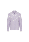 Camisa Lila Rayas & Encaje