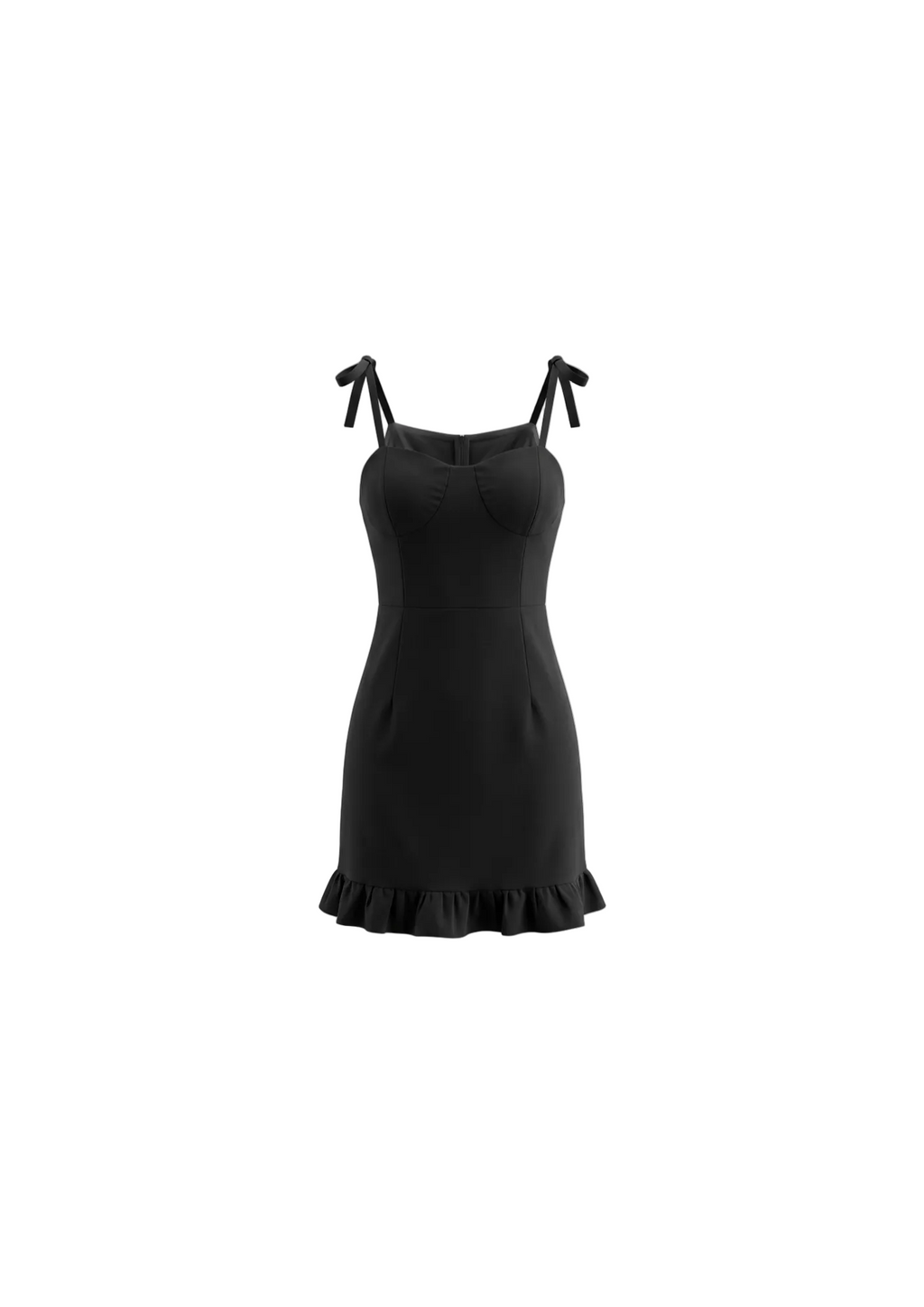 Vestido Negro Lazo & Volante