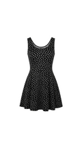 VESTIDO BOLITAS NEGRO CON BLANCO