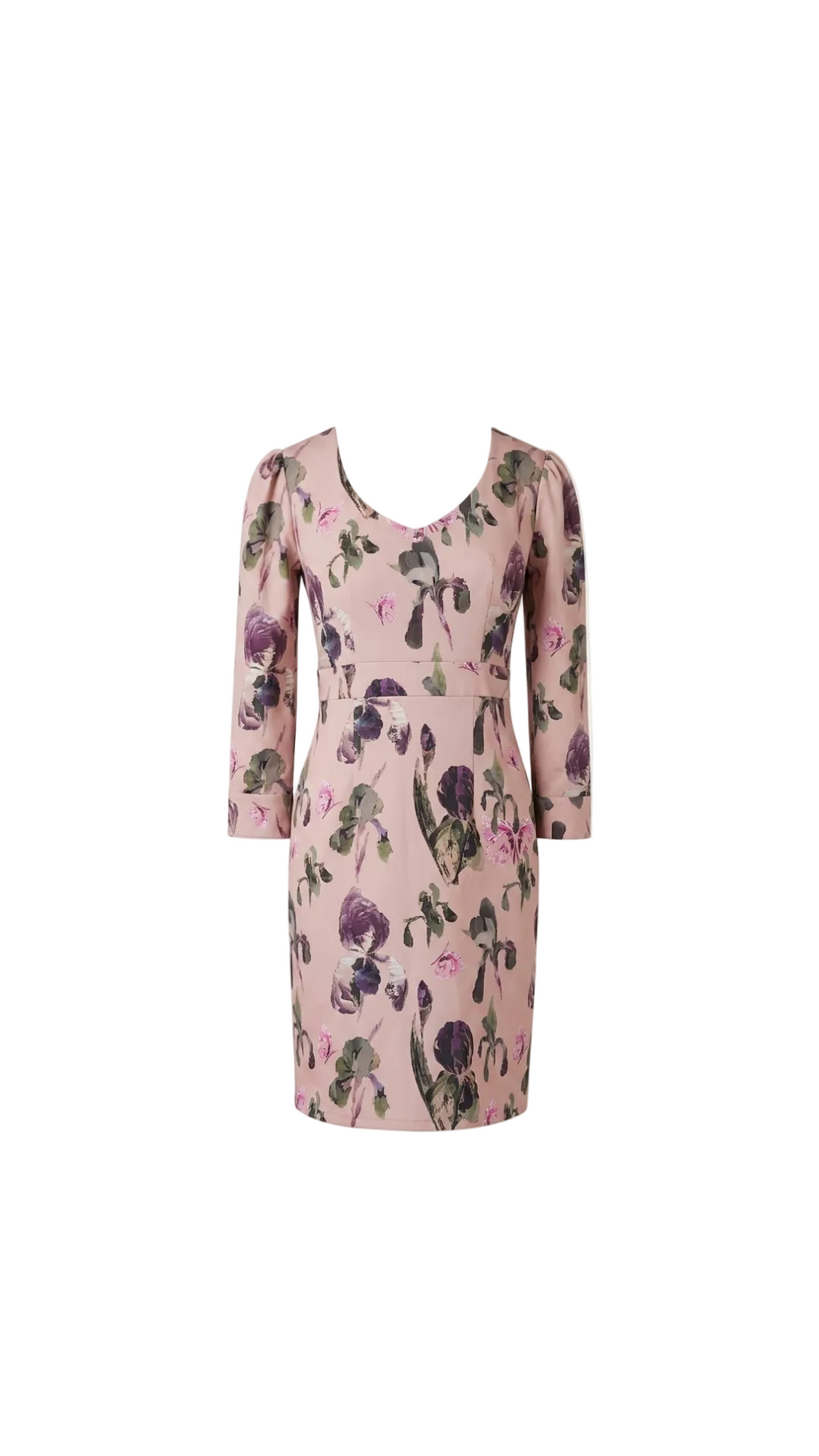 VESTIDO ROSA FLORES CLASICO