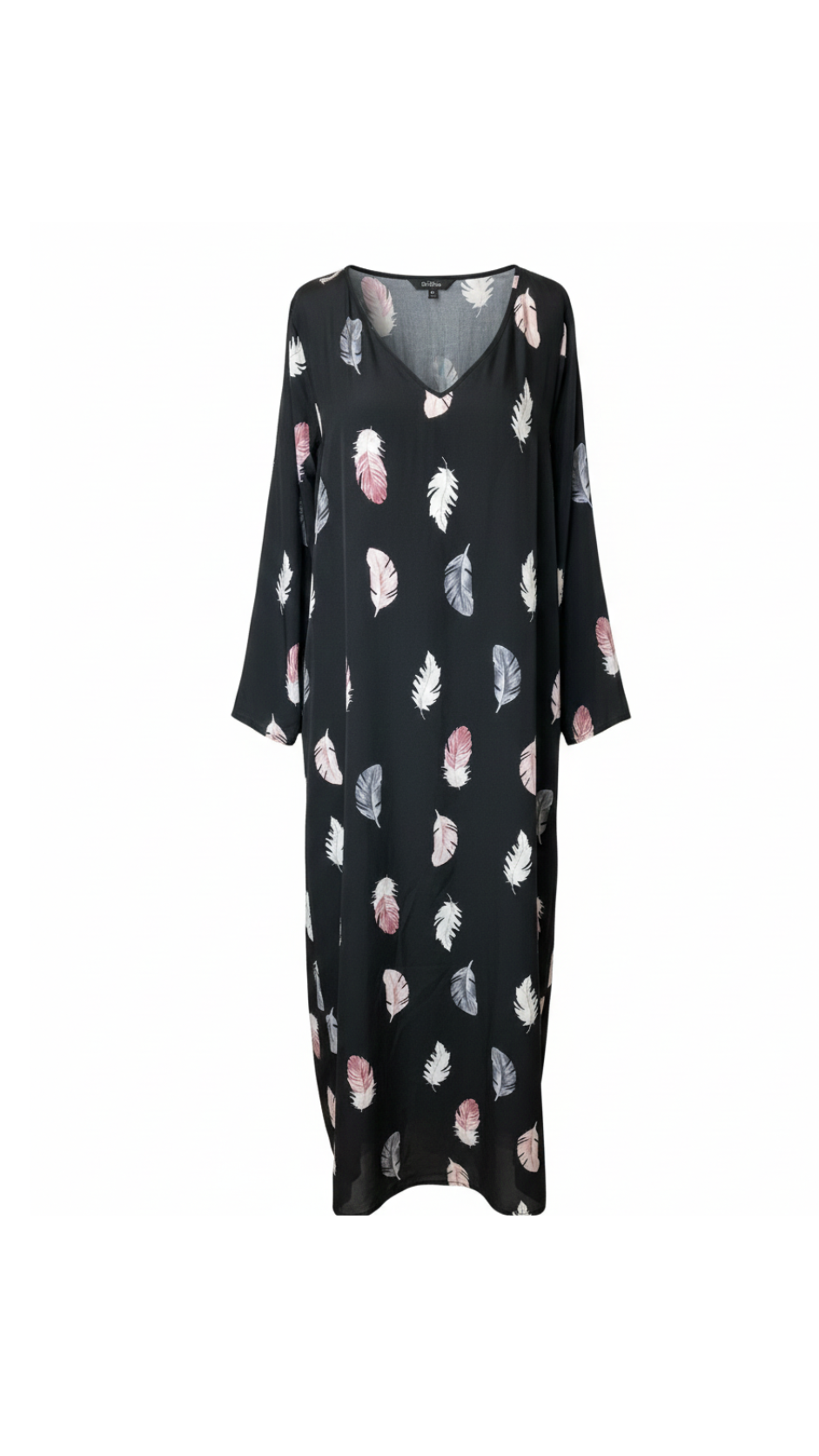 VESTIDO TOGA NEGRO ESTAMPADO DE FLORES
