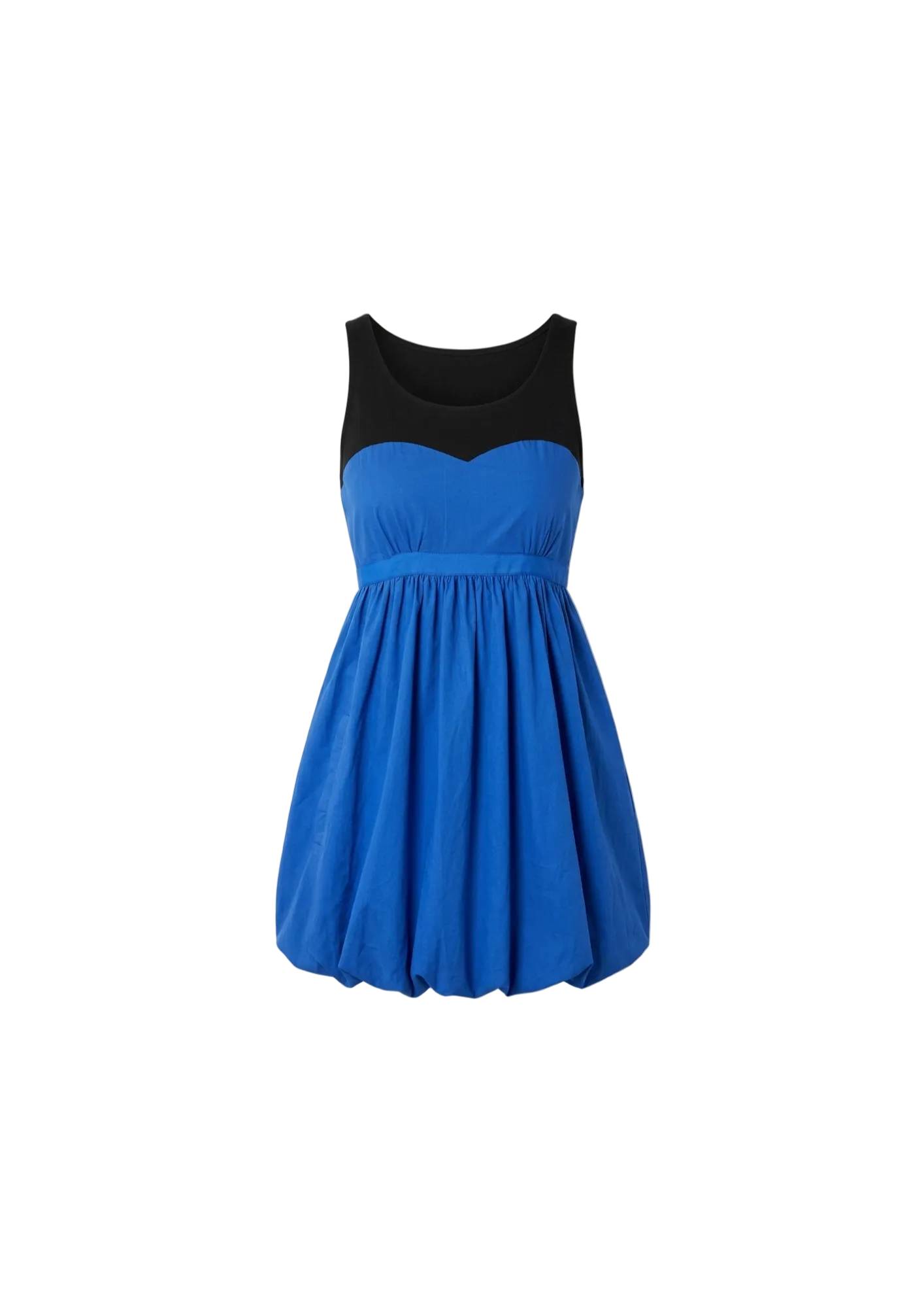 Vestido Burbuja Bicolor con Detalle Corazón