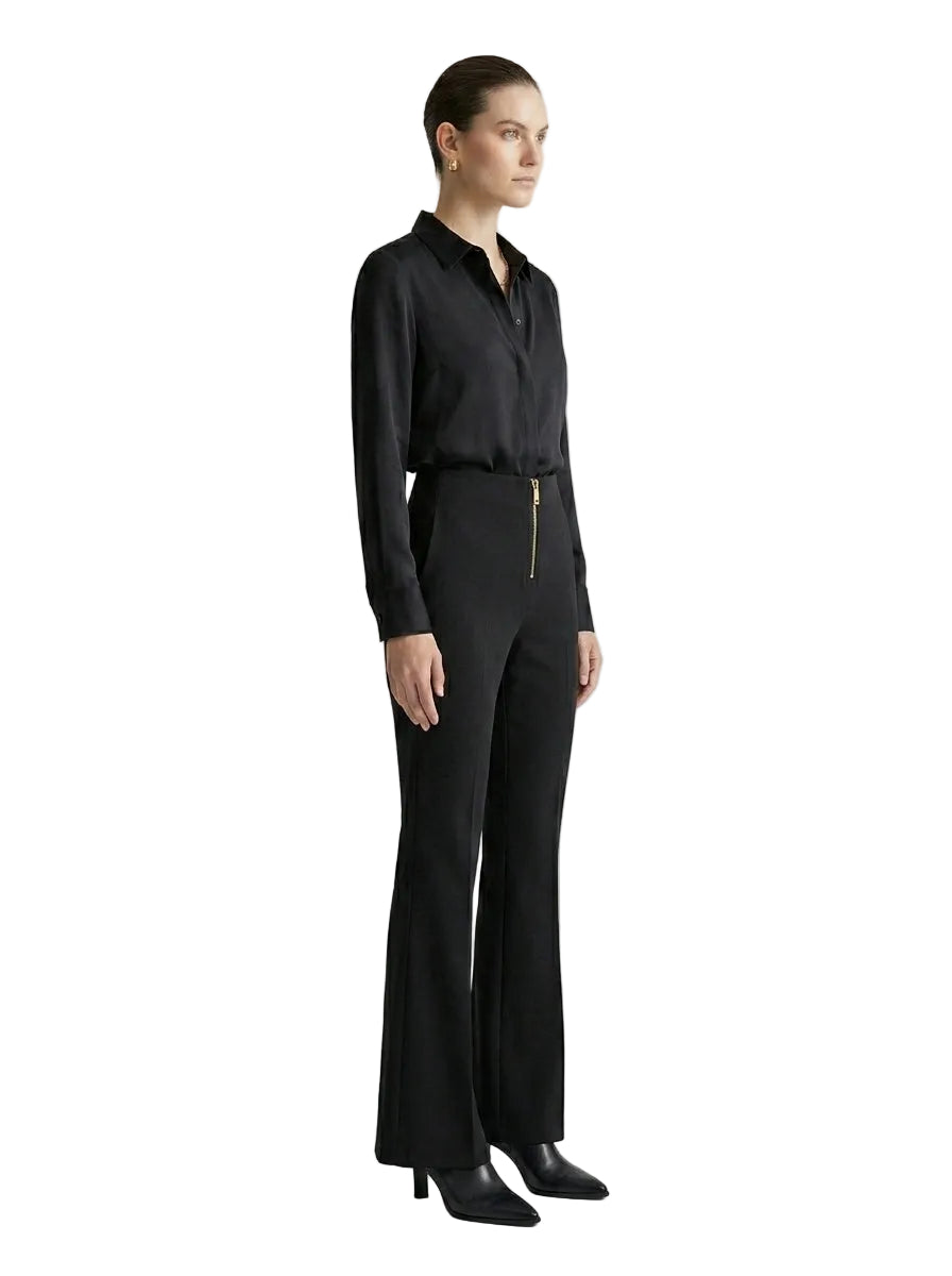 Pantalón Flare Cropped Noir
