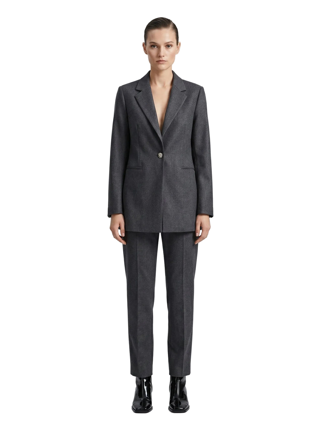 BLAZER DE SASTRE NEGRO CON BOTON