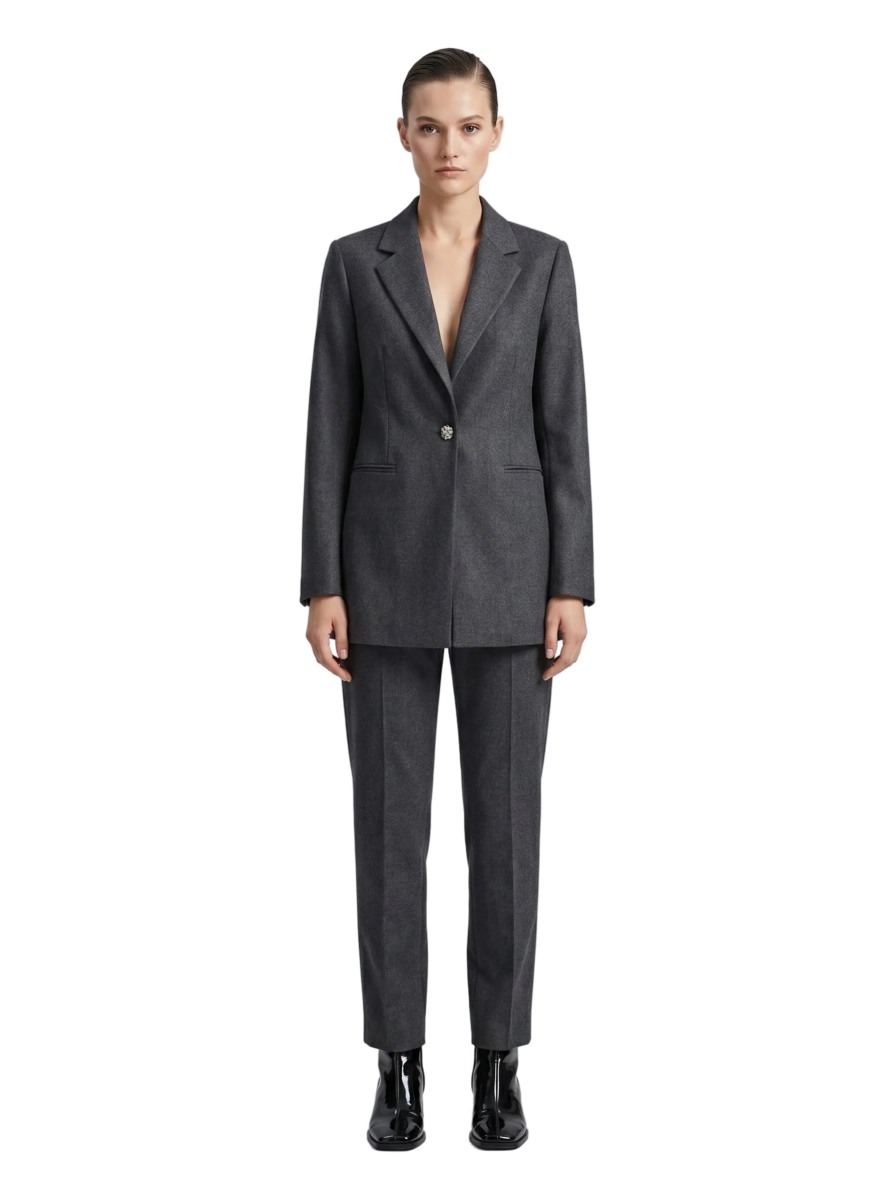 BLAZER DE SASTRE NEGRO CON BOTON