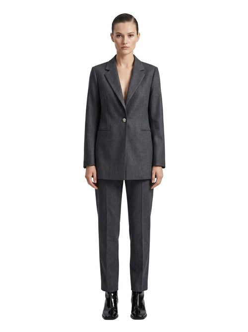 BLAZER DE SASTRE NEGRO CON BOTON