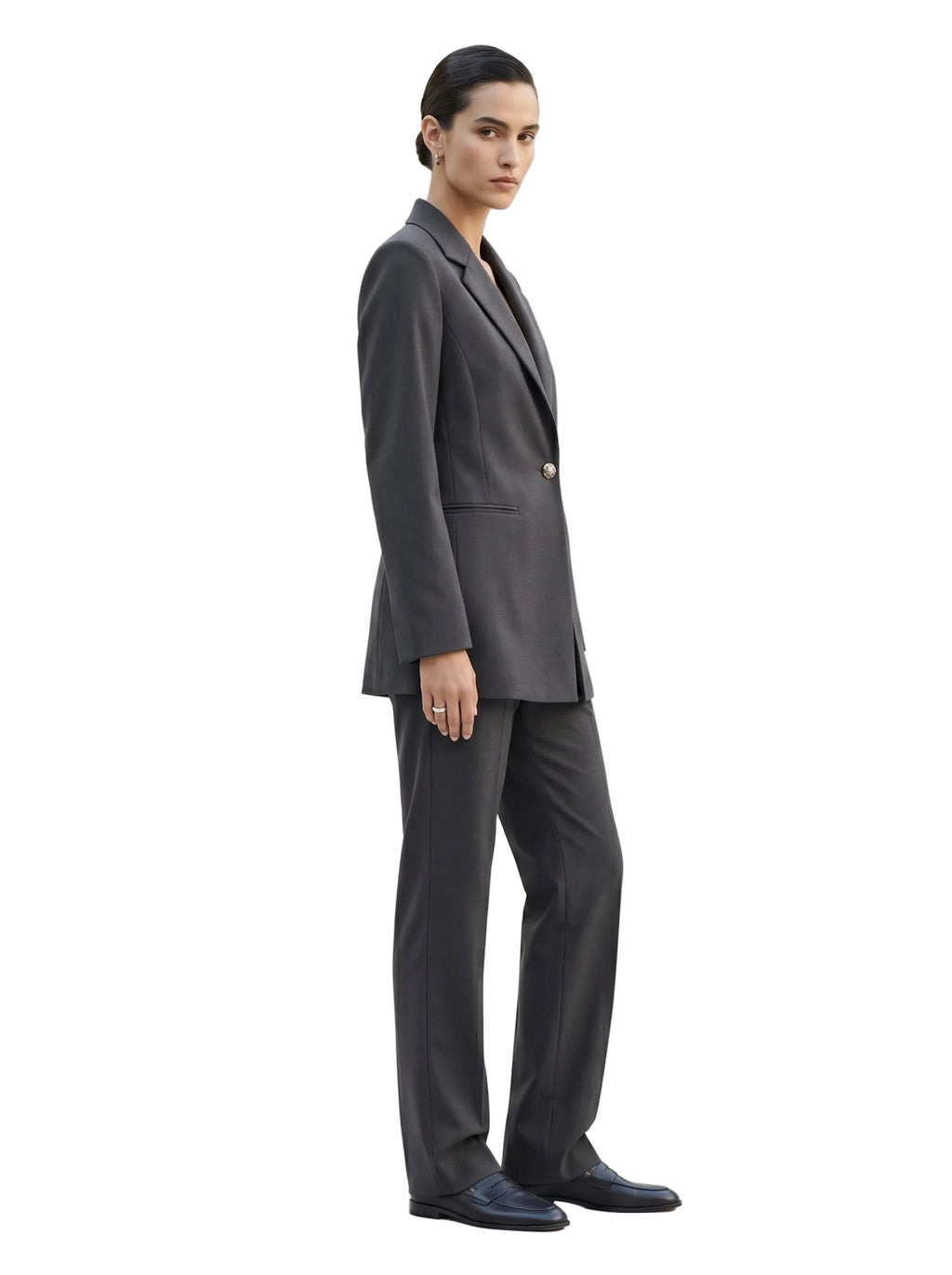 BLAZER DE SASTRE NEGRO CON BOTON