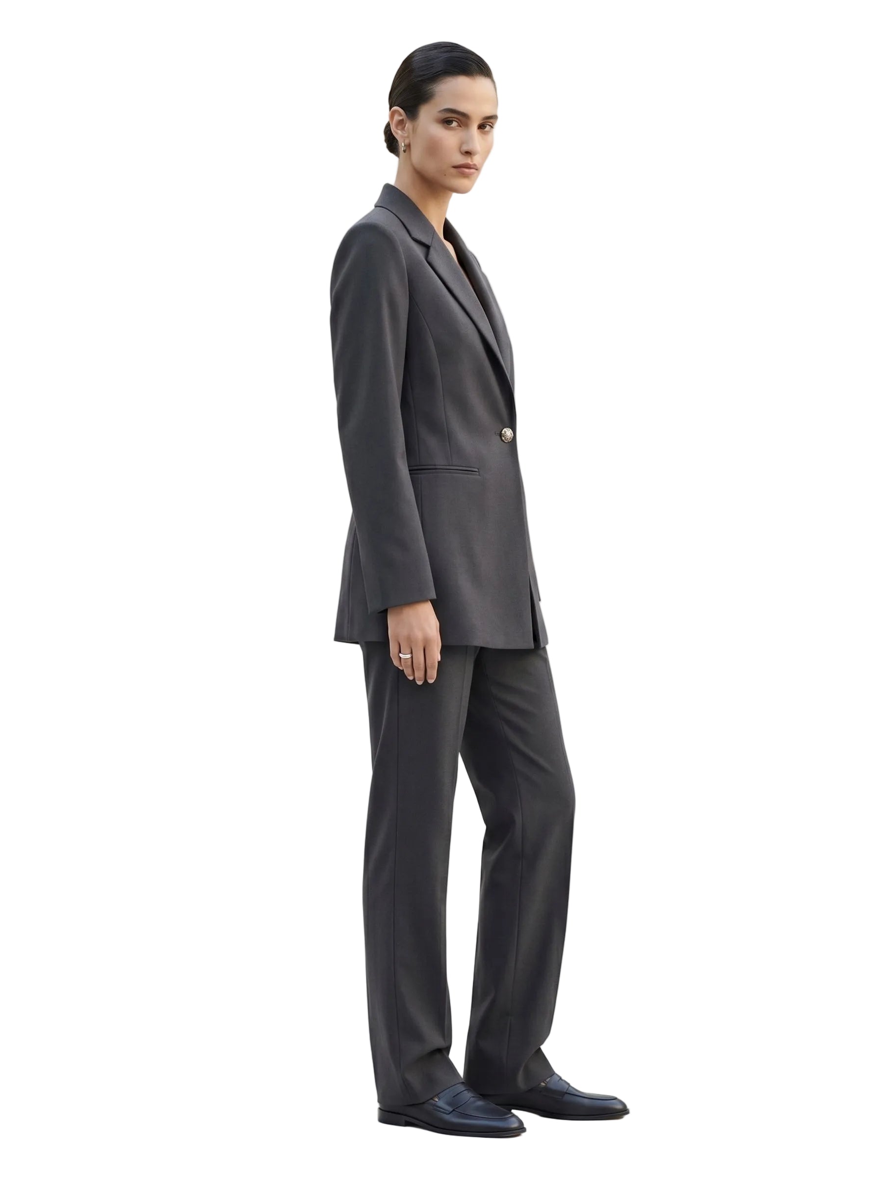 BLAZER DE SASTRE NEGRO CON BOTON