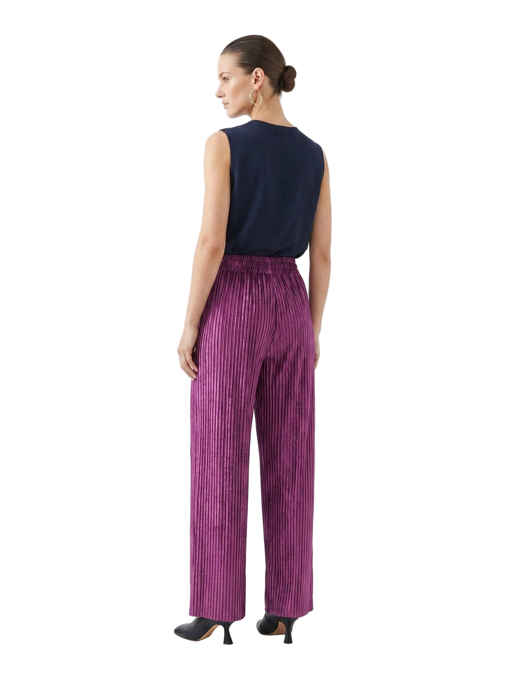 PANTALON PETITE TERCIOPELO BORGONA