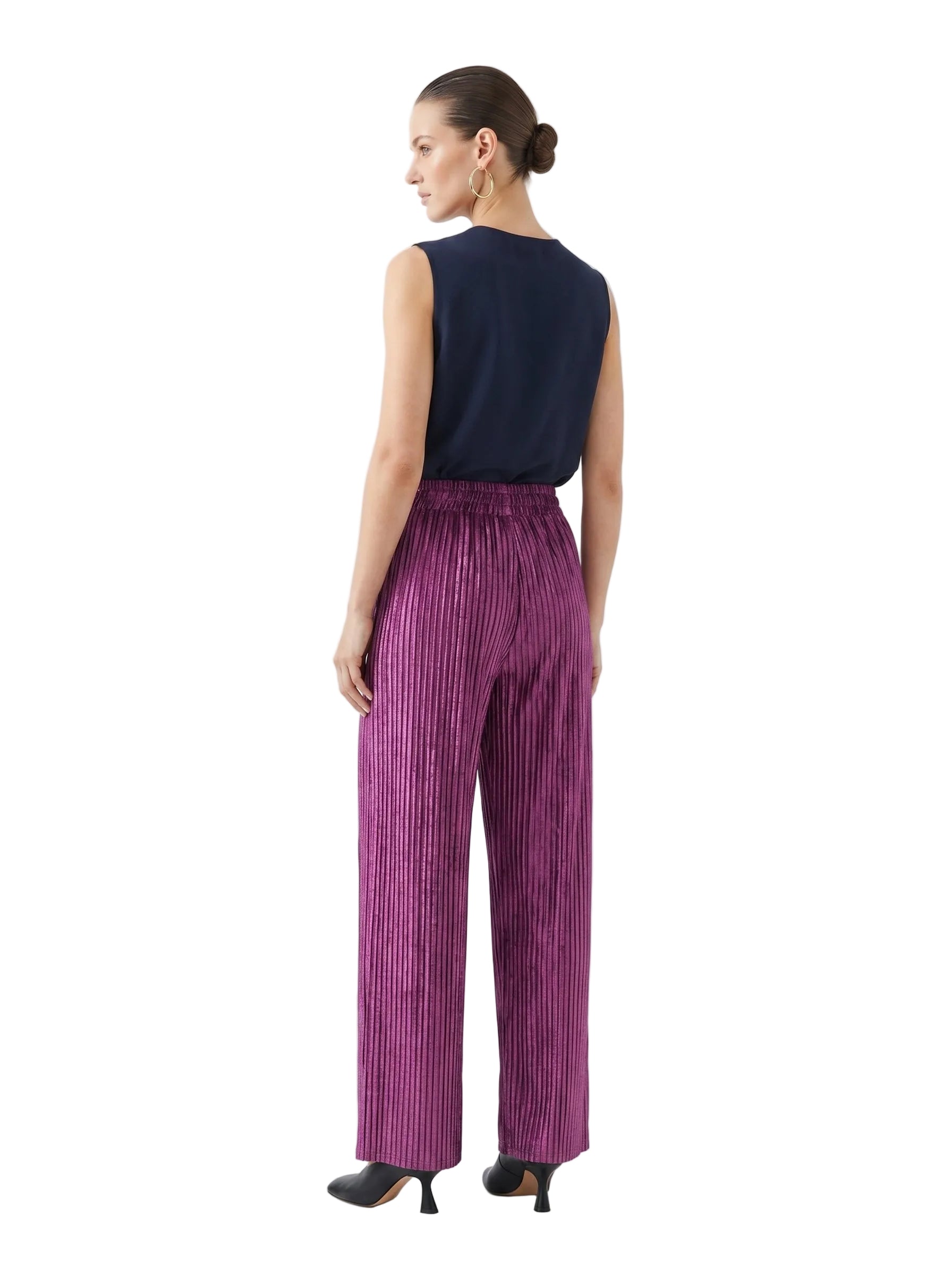 PANTALON PETITE TERCIOPELO BORGONA