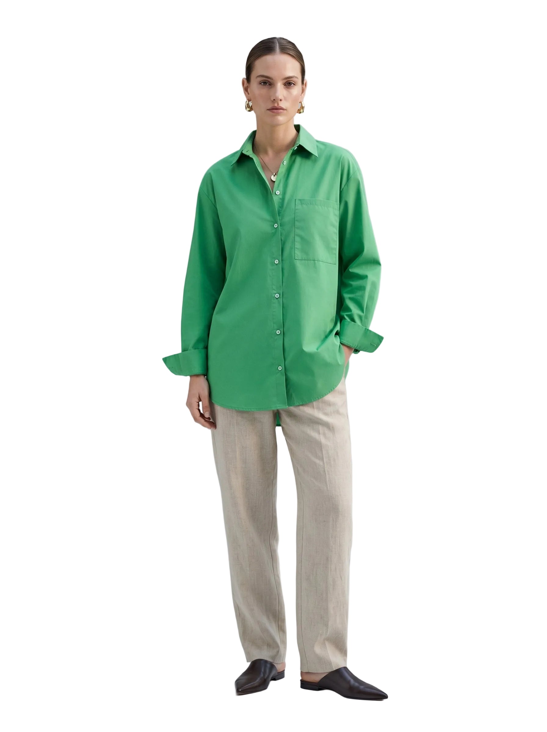 Camisa Oversize Verde Esmeralda