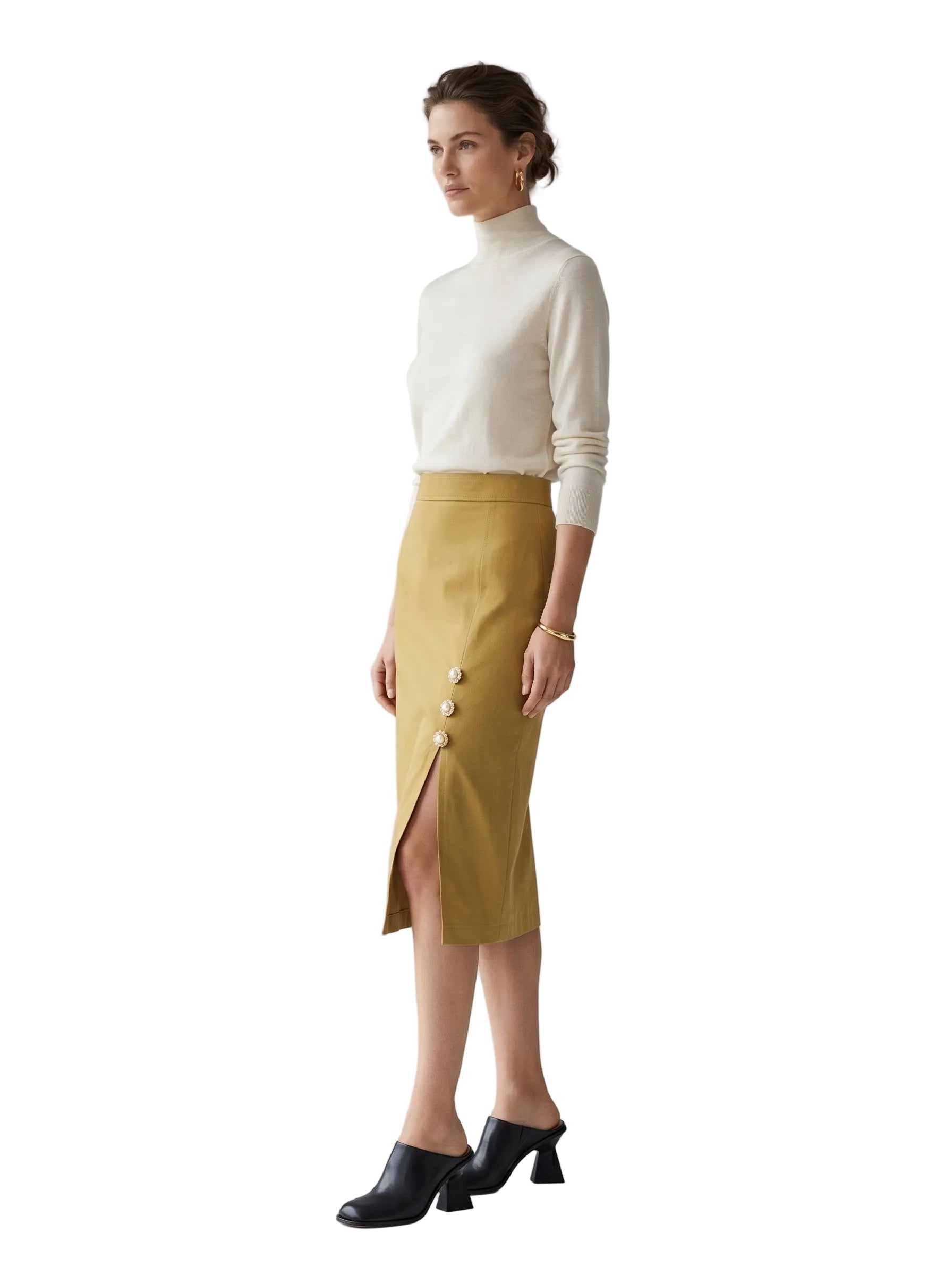 FALDA MIDI TERRACOTA SASTRE
