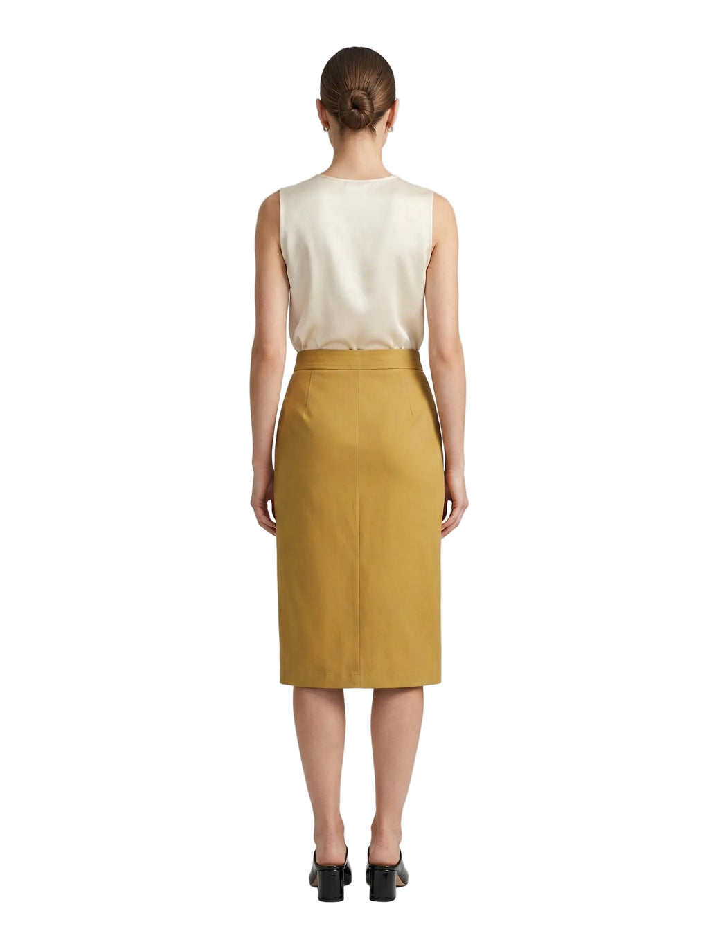 FALDA MIDI TERRACOTA SASTRE