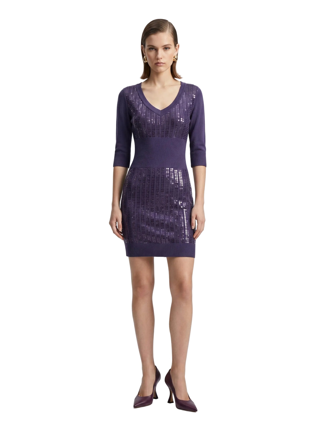 Vestido lentejuelas tejido en punto