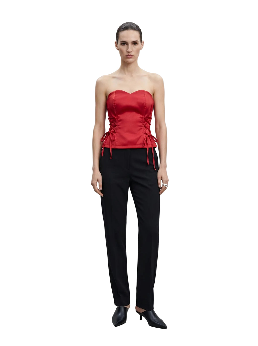 CORSET ROJO SATINADO