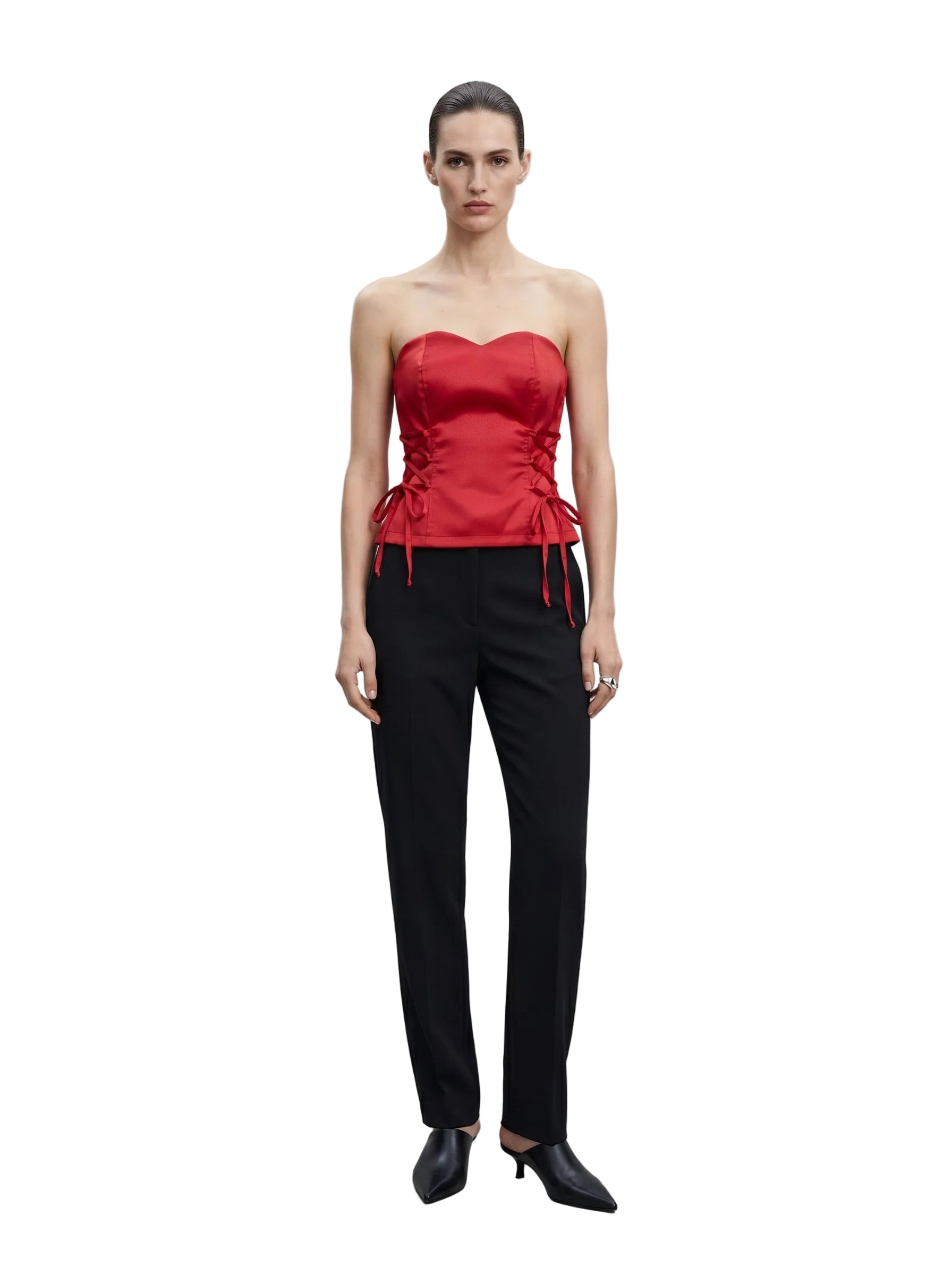 CORSET ROJO SATINADO