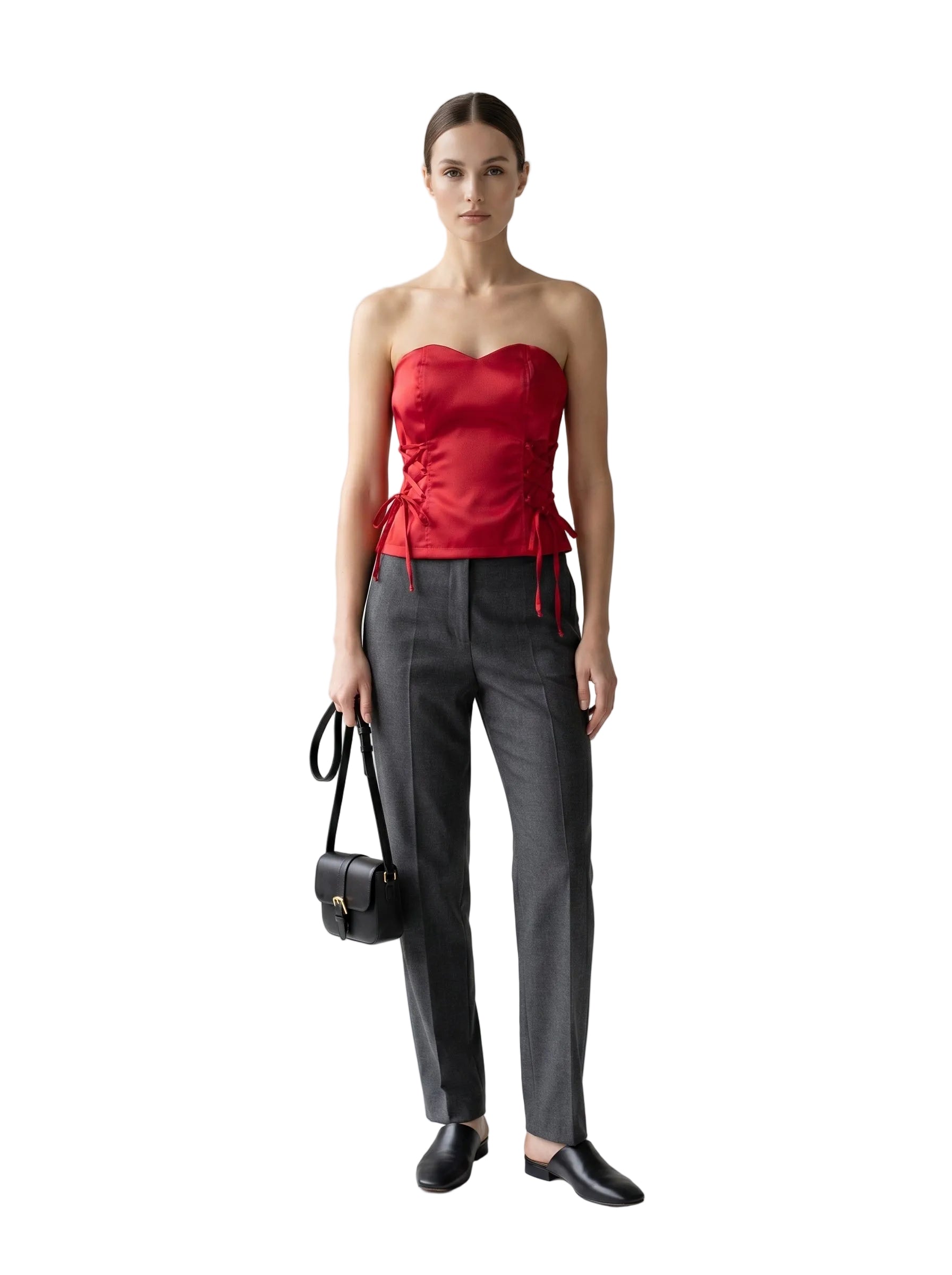 CORSET ROJO SATINADO
