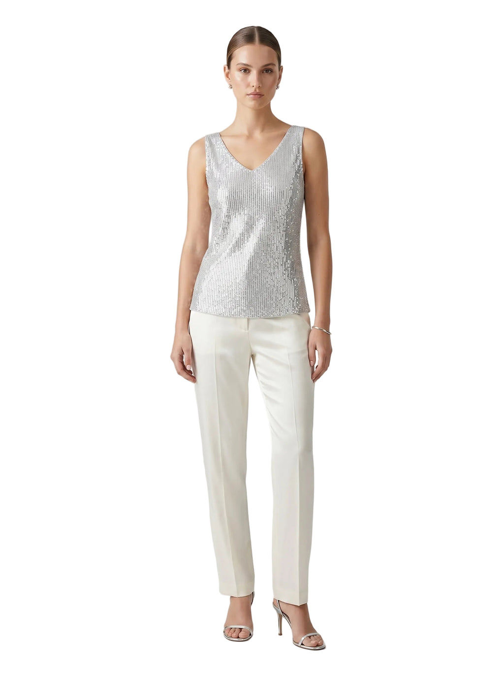 CAMISA LENTEJUELAS GRIS