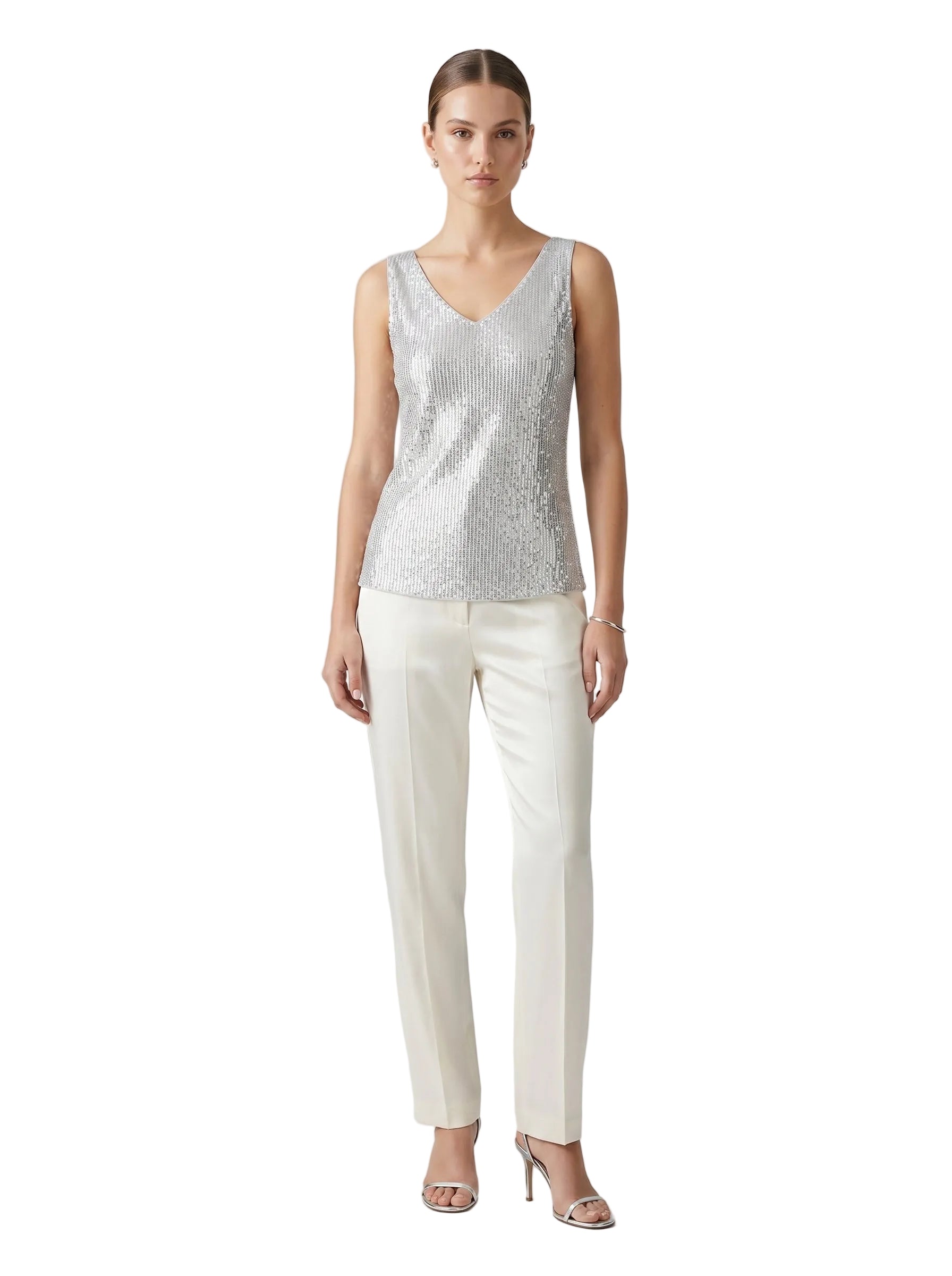 CAMISA LENTEJUELAS GRIS