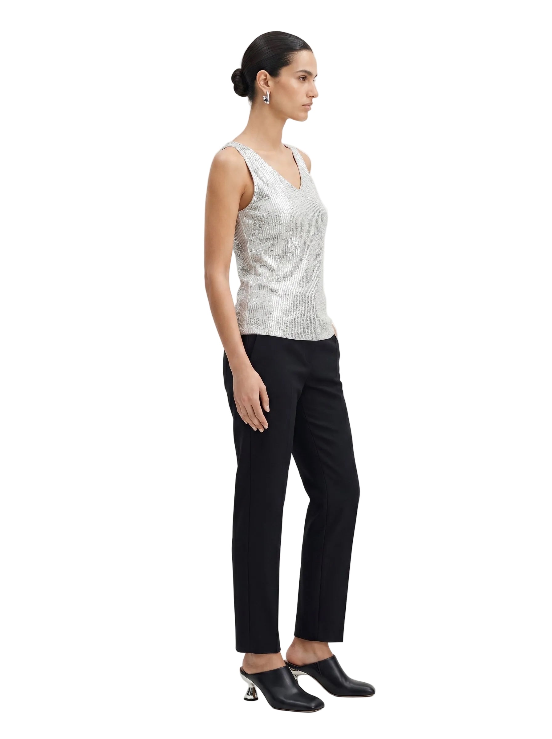 CAMISA LENTEJUELAS GRIS