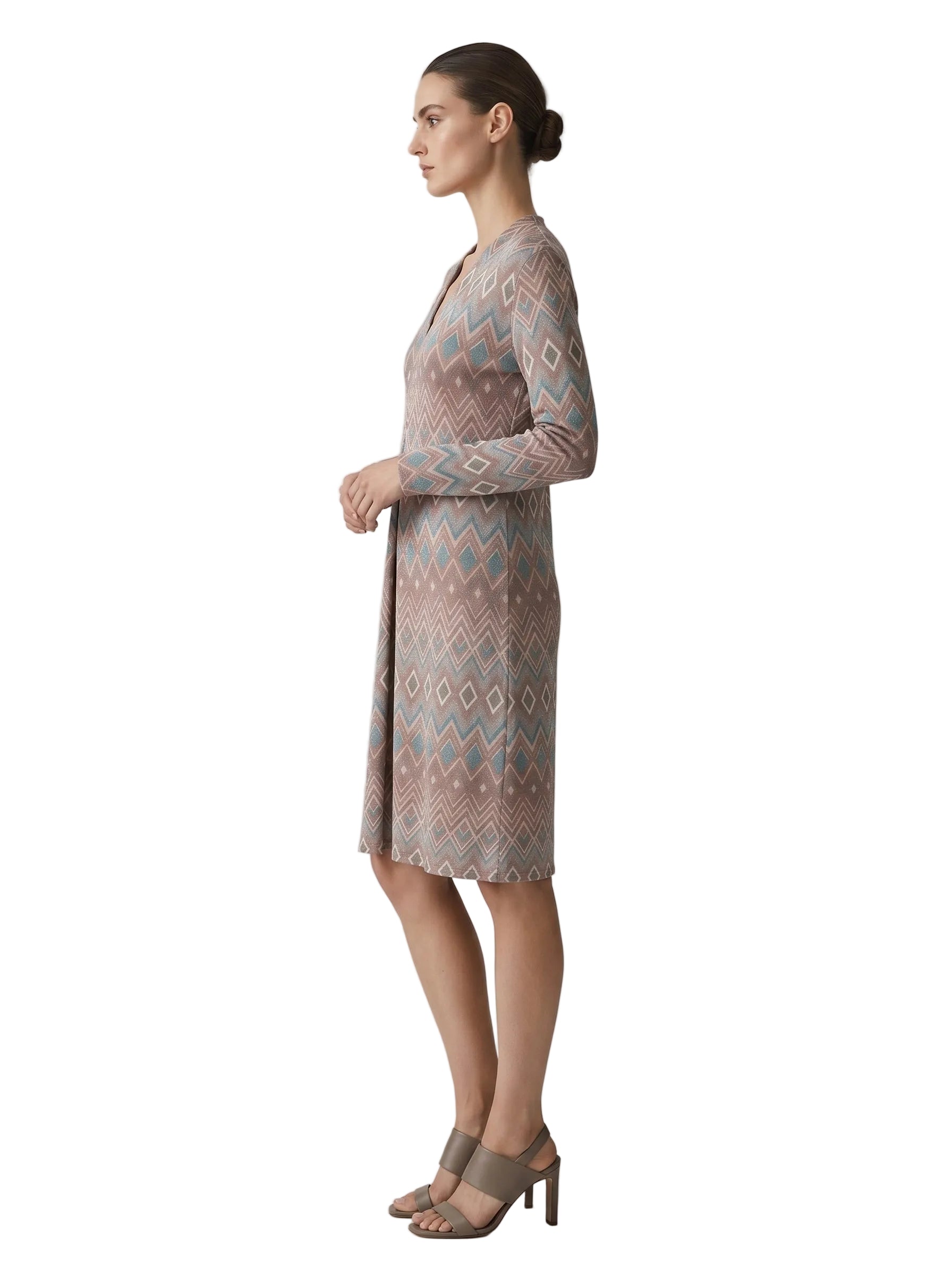 Vestido Azteca Lurex Manga Larga