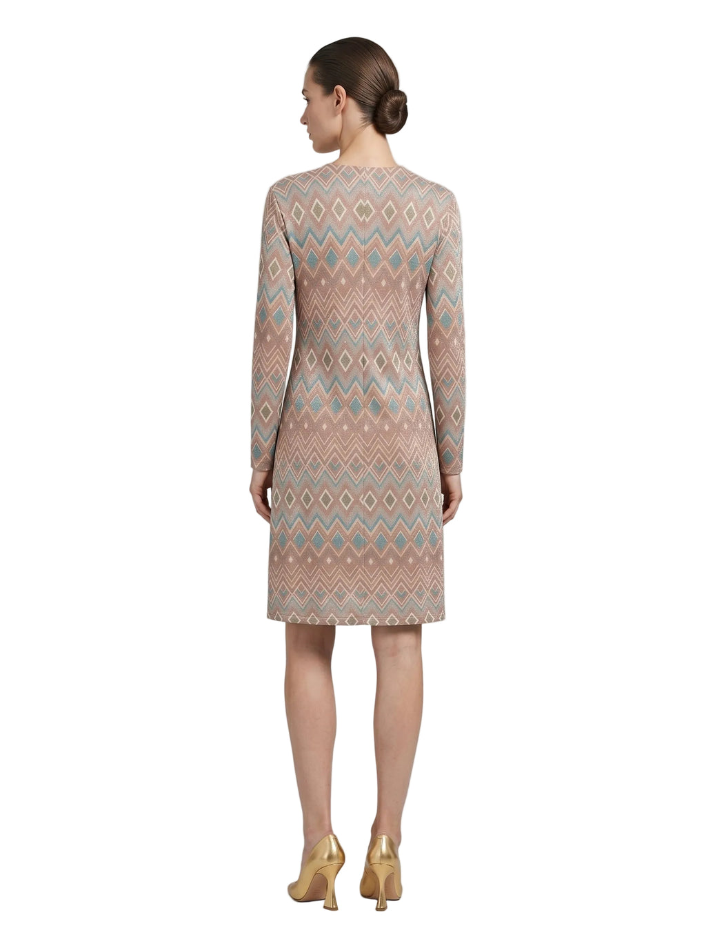 Vestido Azteca Lurex Manga Larga