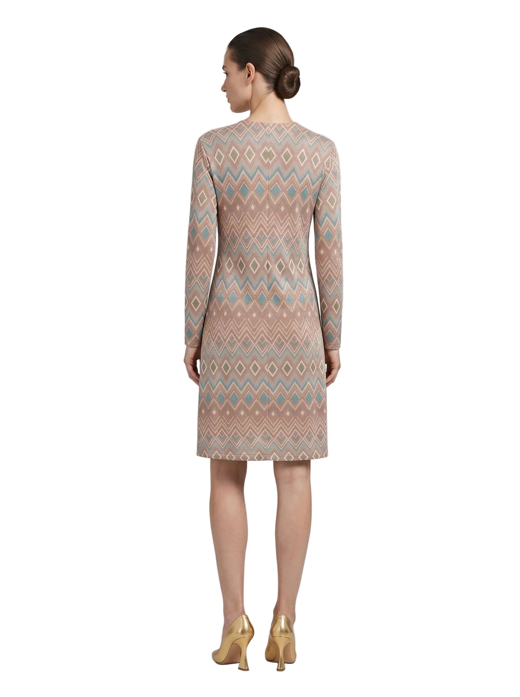 Vestido Azteca Lurex Manga Larga
