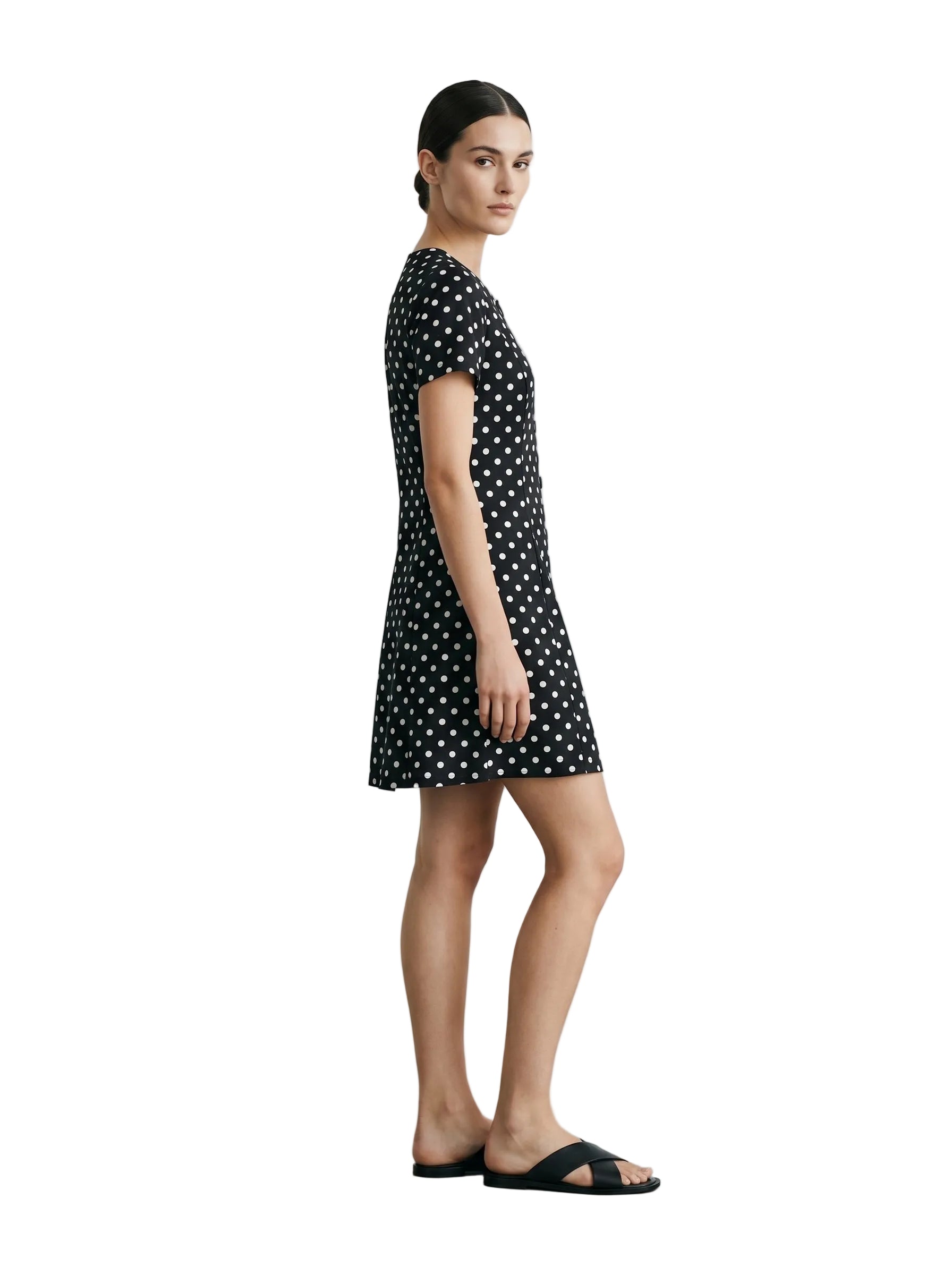 Vestido Lunares Retro Botonado