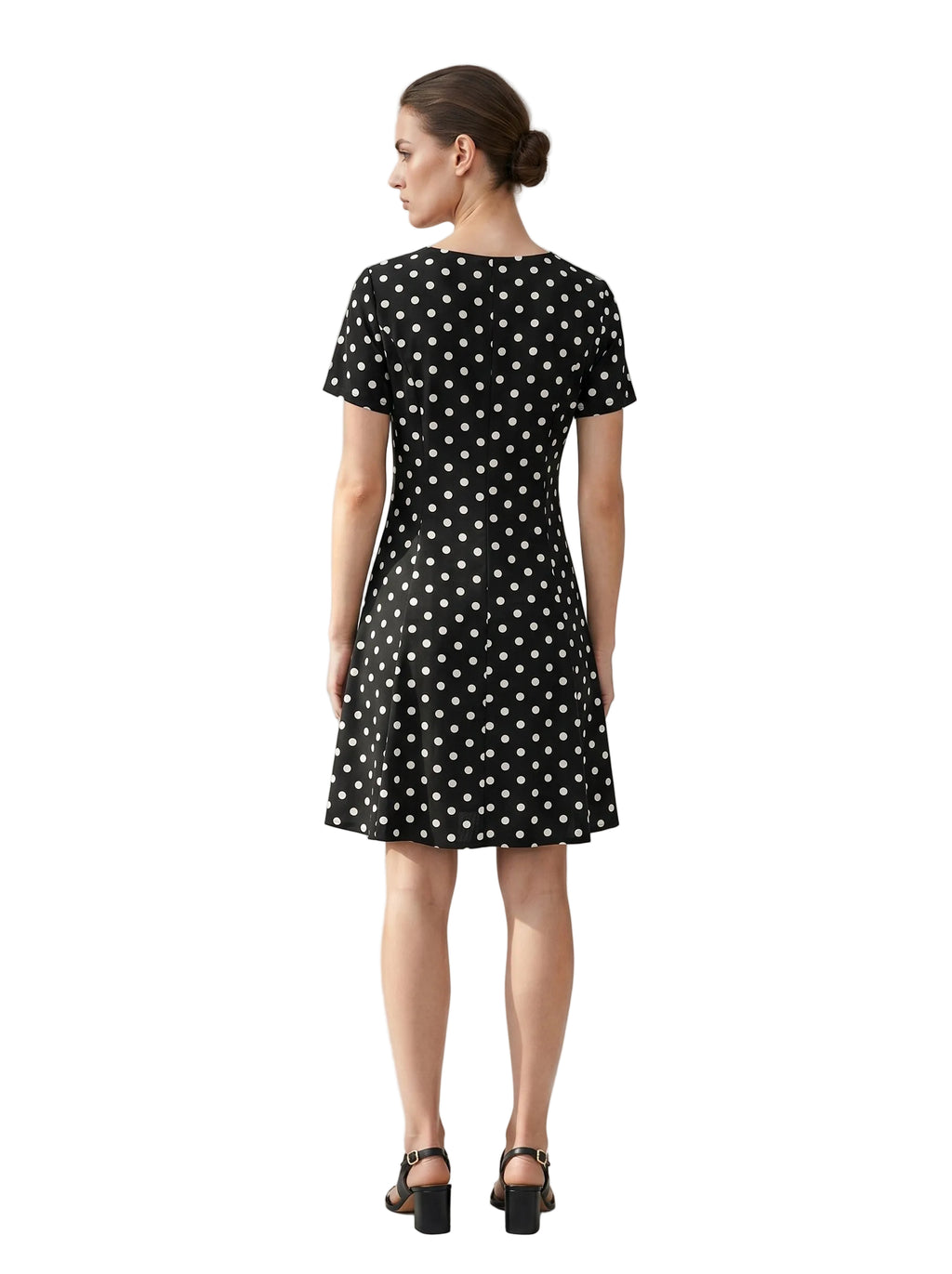 Vestido Lunares Retro Botonado