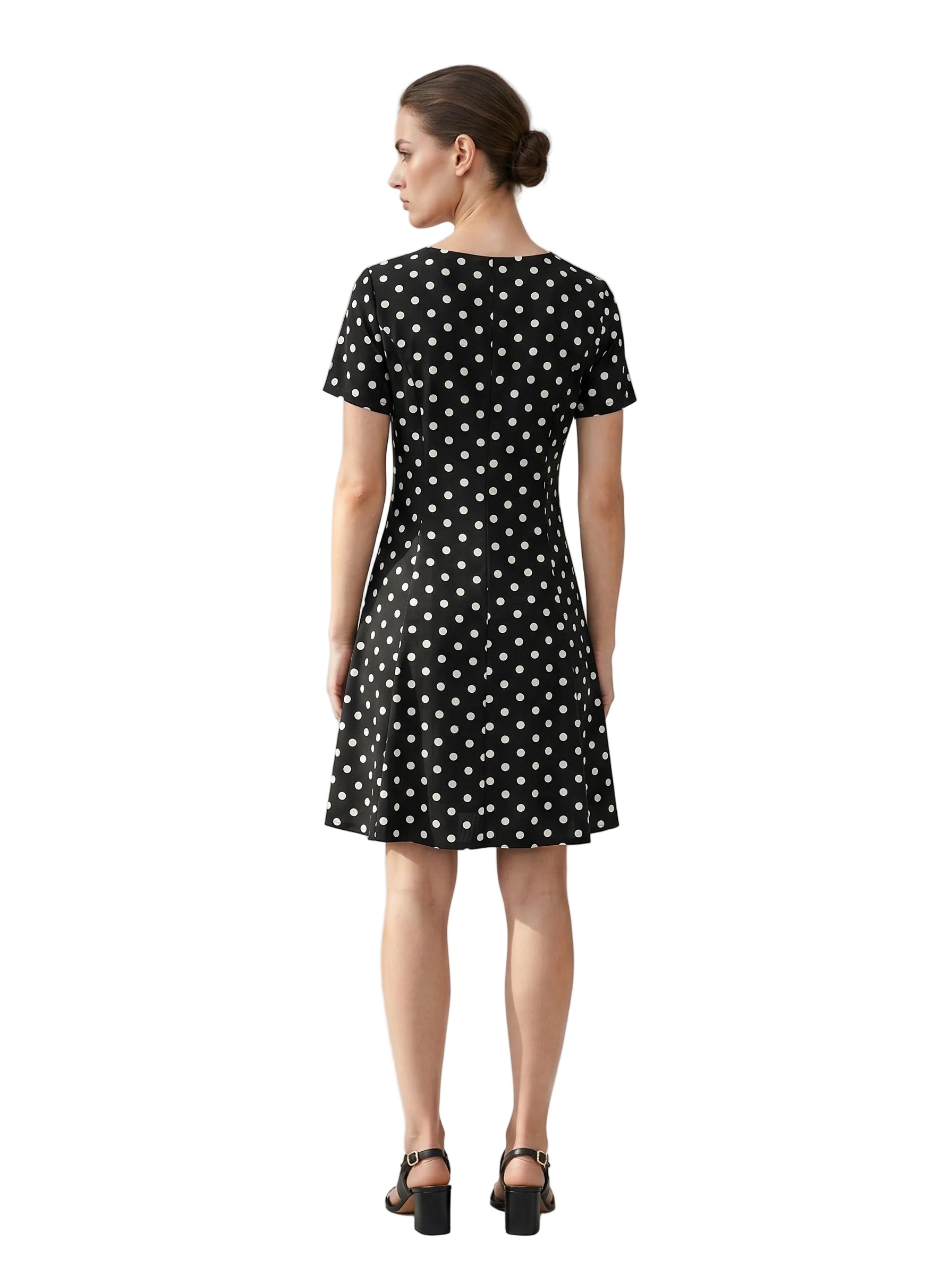 Vestido Lunares Retro Botonado