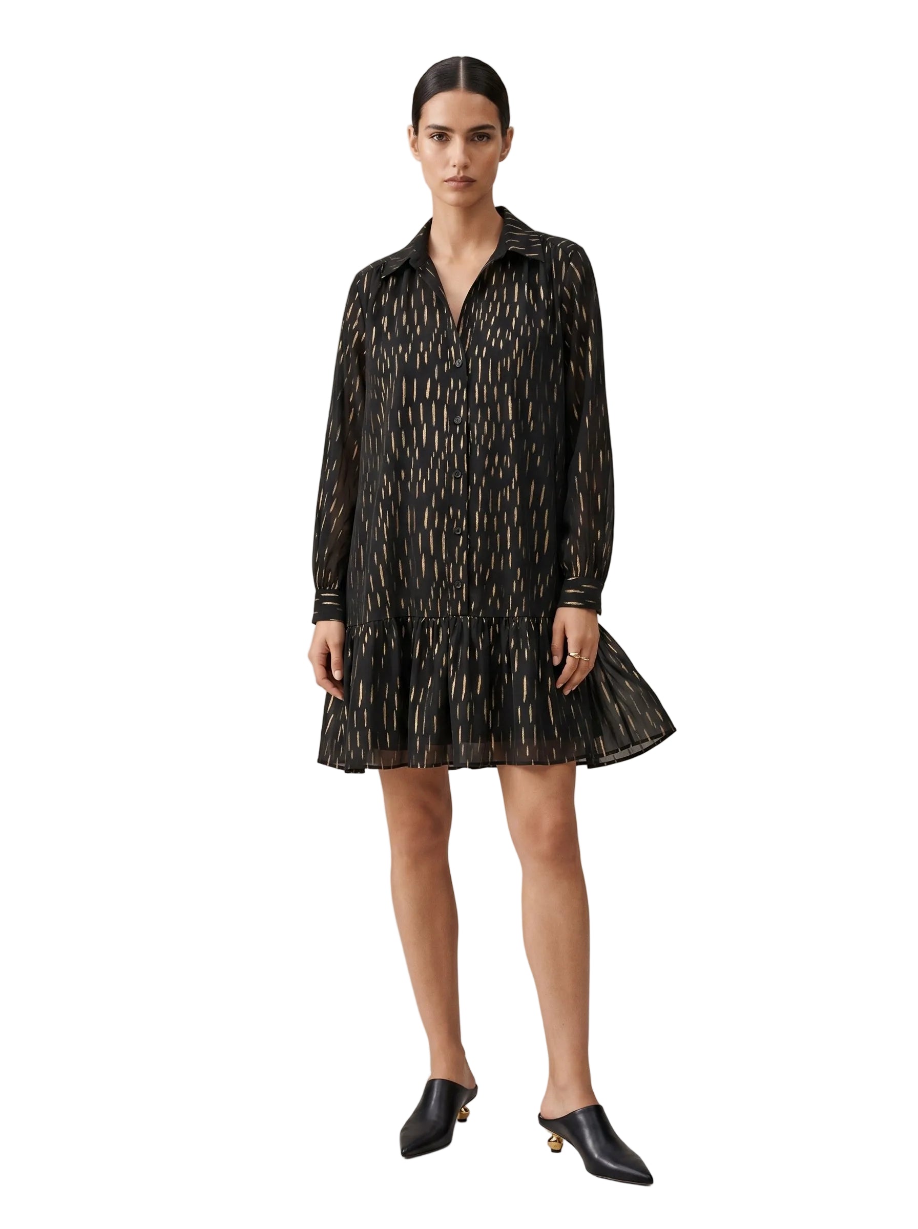Vestido Camisero Black Gold