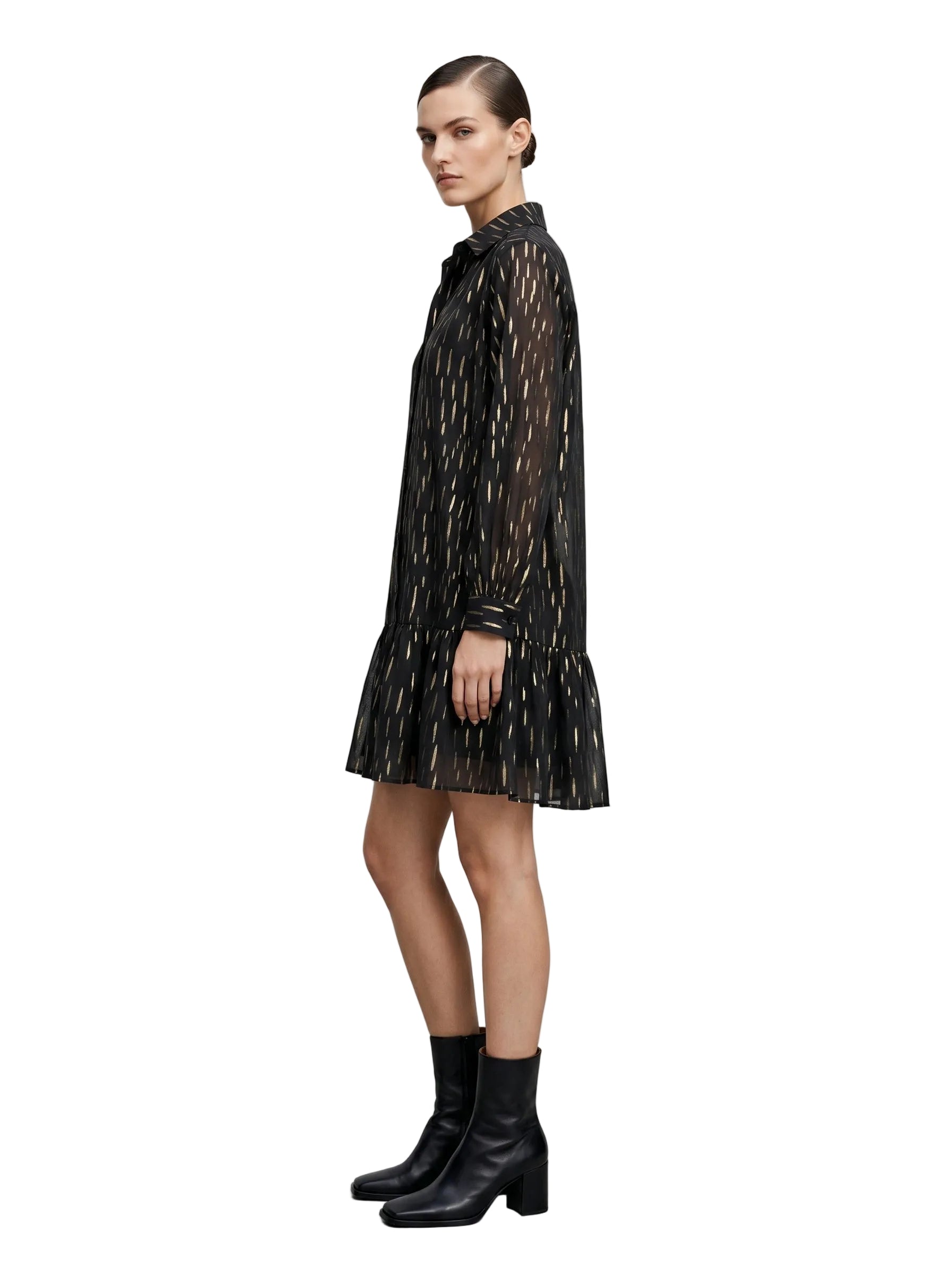 Vestido Camisero Black Gold