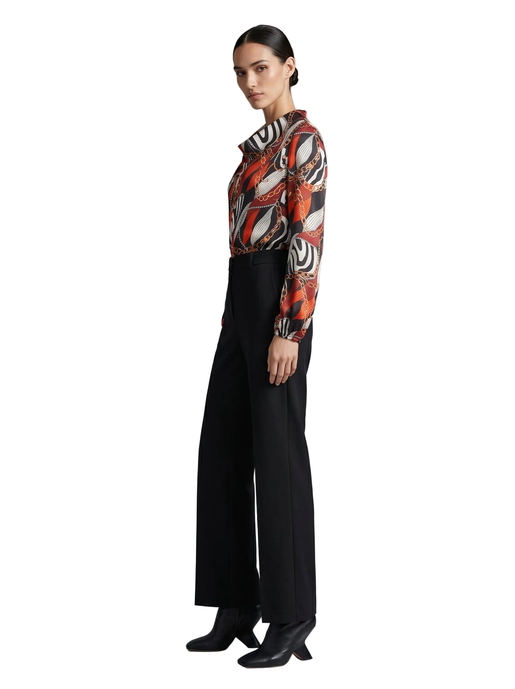 Blusa Satinada Cadenas & Zebra Print