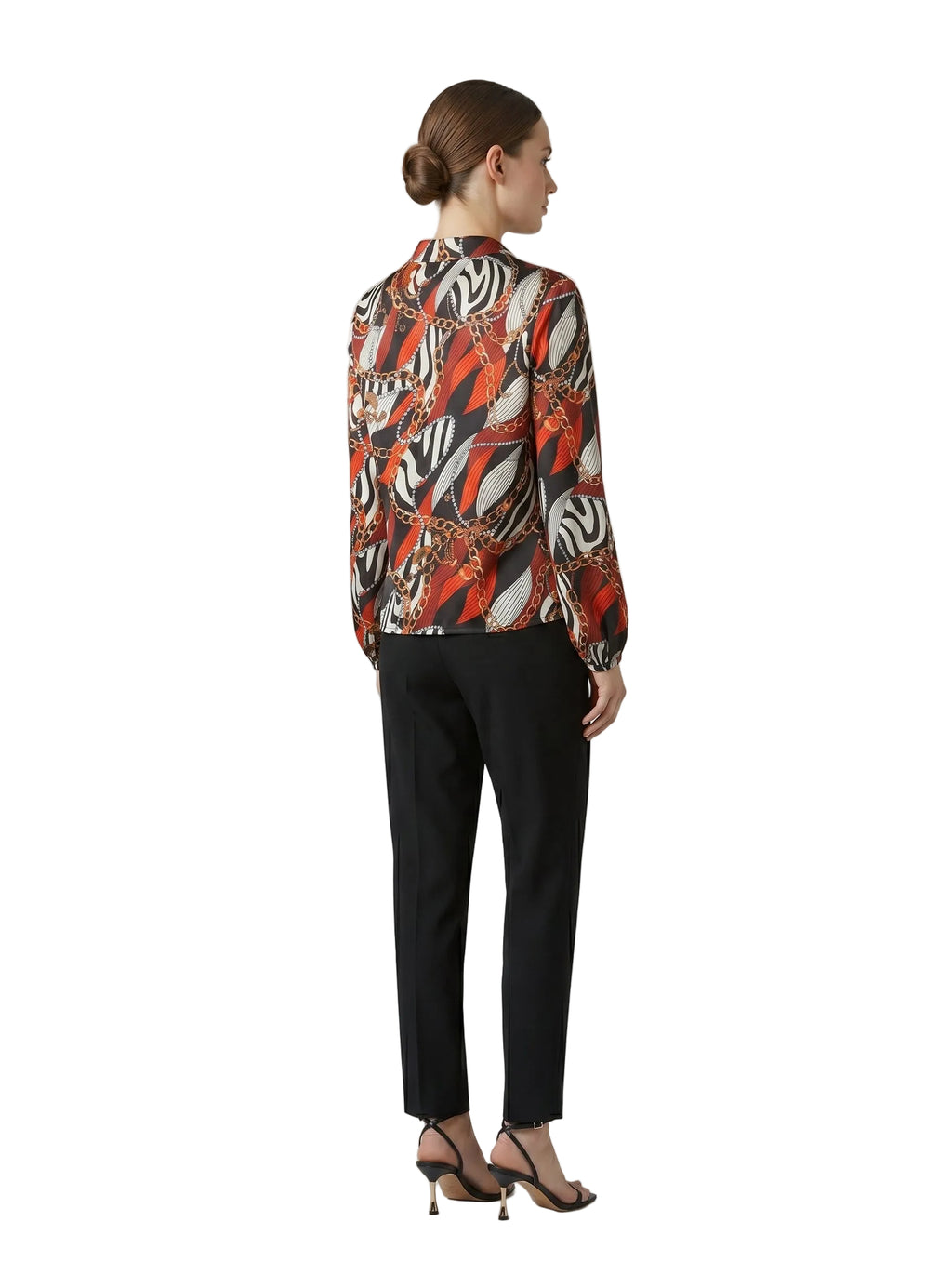 Blusa Satinada Cadenas & Zebra Print