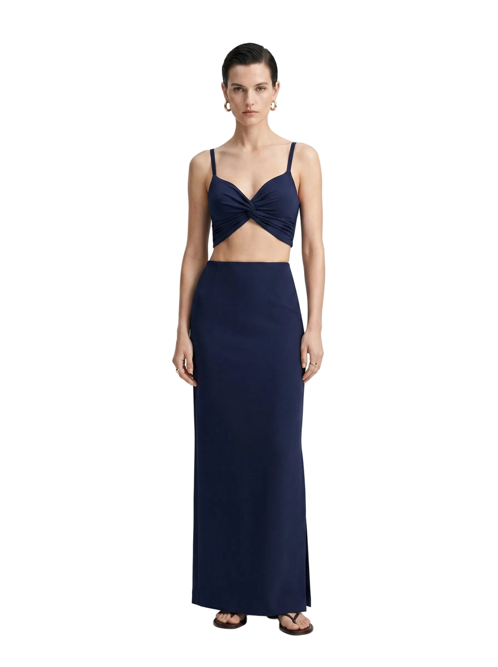 Top con Nudo Central — Azul Navy