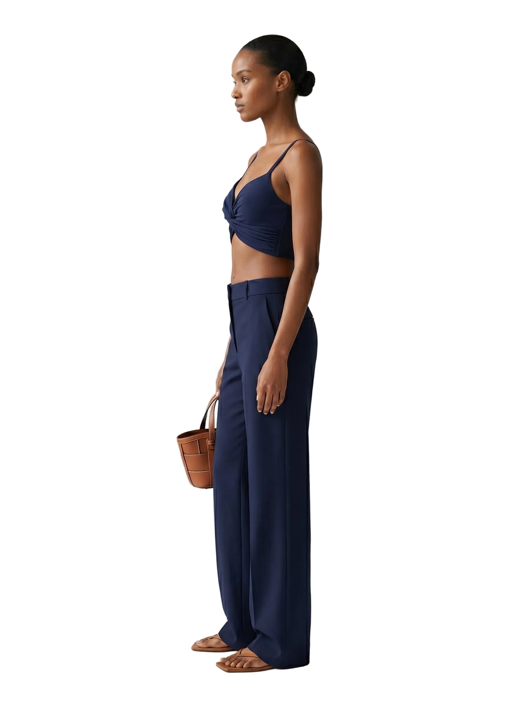 Top con Nudo Central — Azul Navy