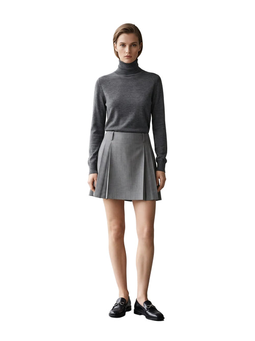 Falda Mini Espiguilla Gris