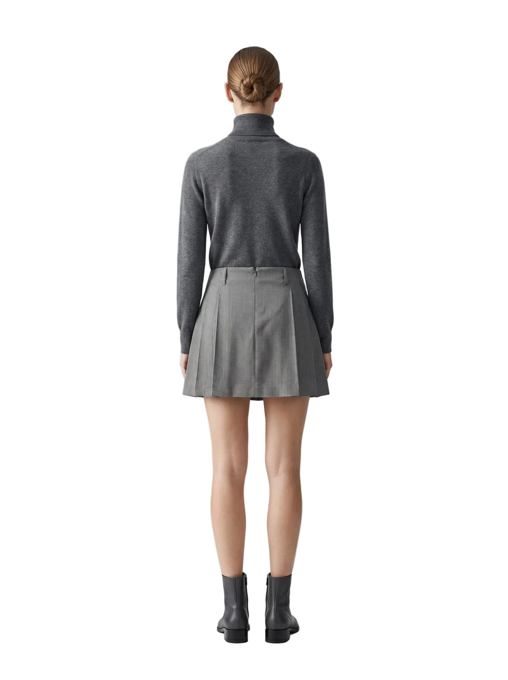 Falda Mini Espiguilla Gris