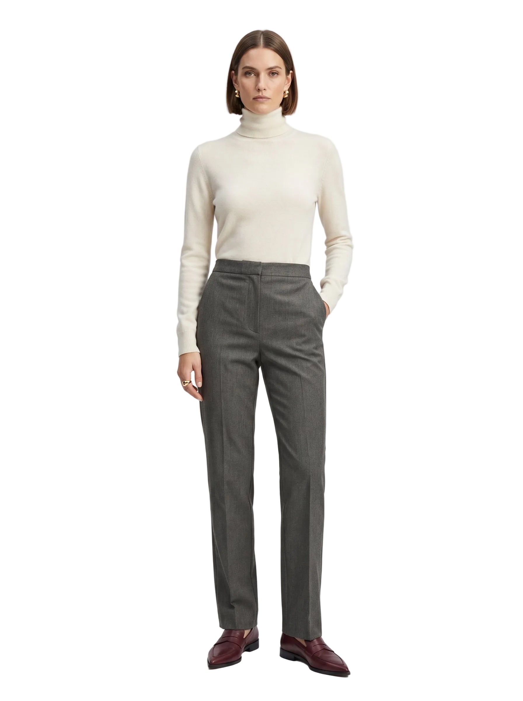 Pantalón Slim Sastre Gris Marengo