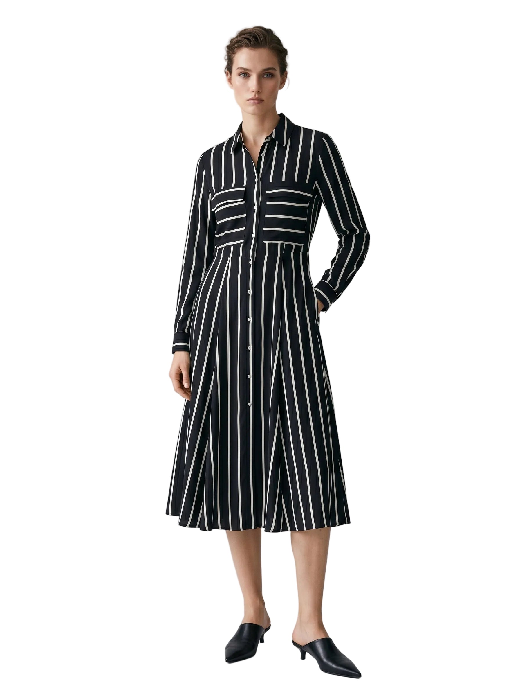 VESTIDO RAYAS CHALIS LARGO