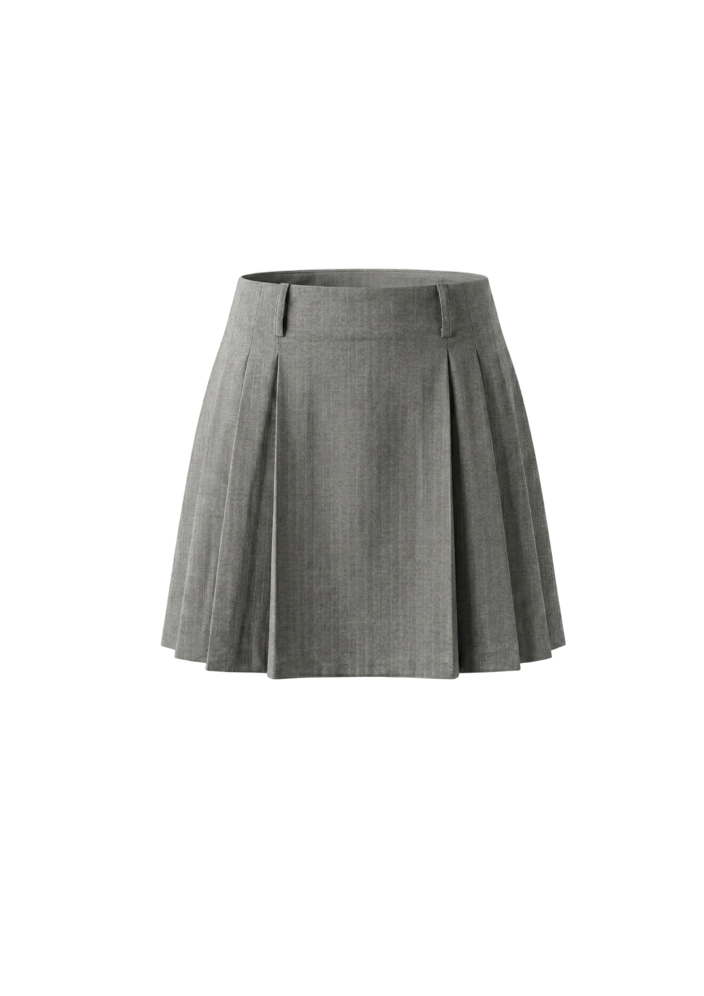 Falda Mini Espiguilla Gris
