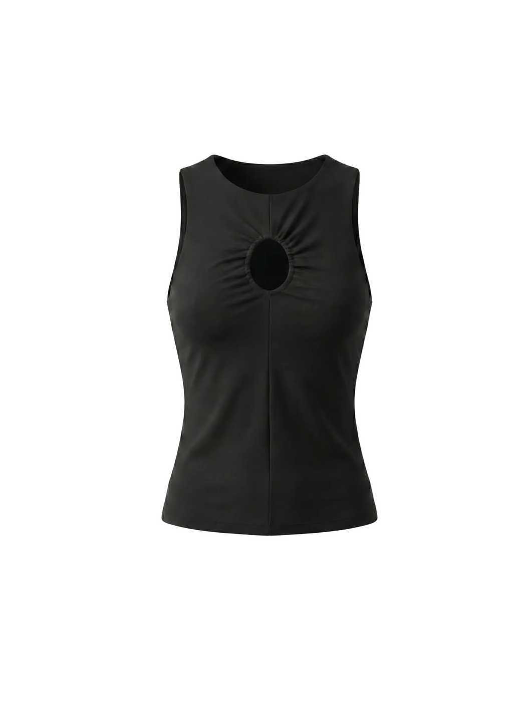 Top entallado cut-out keyhole negro