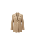 Blazer Camel Botón Perla