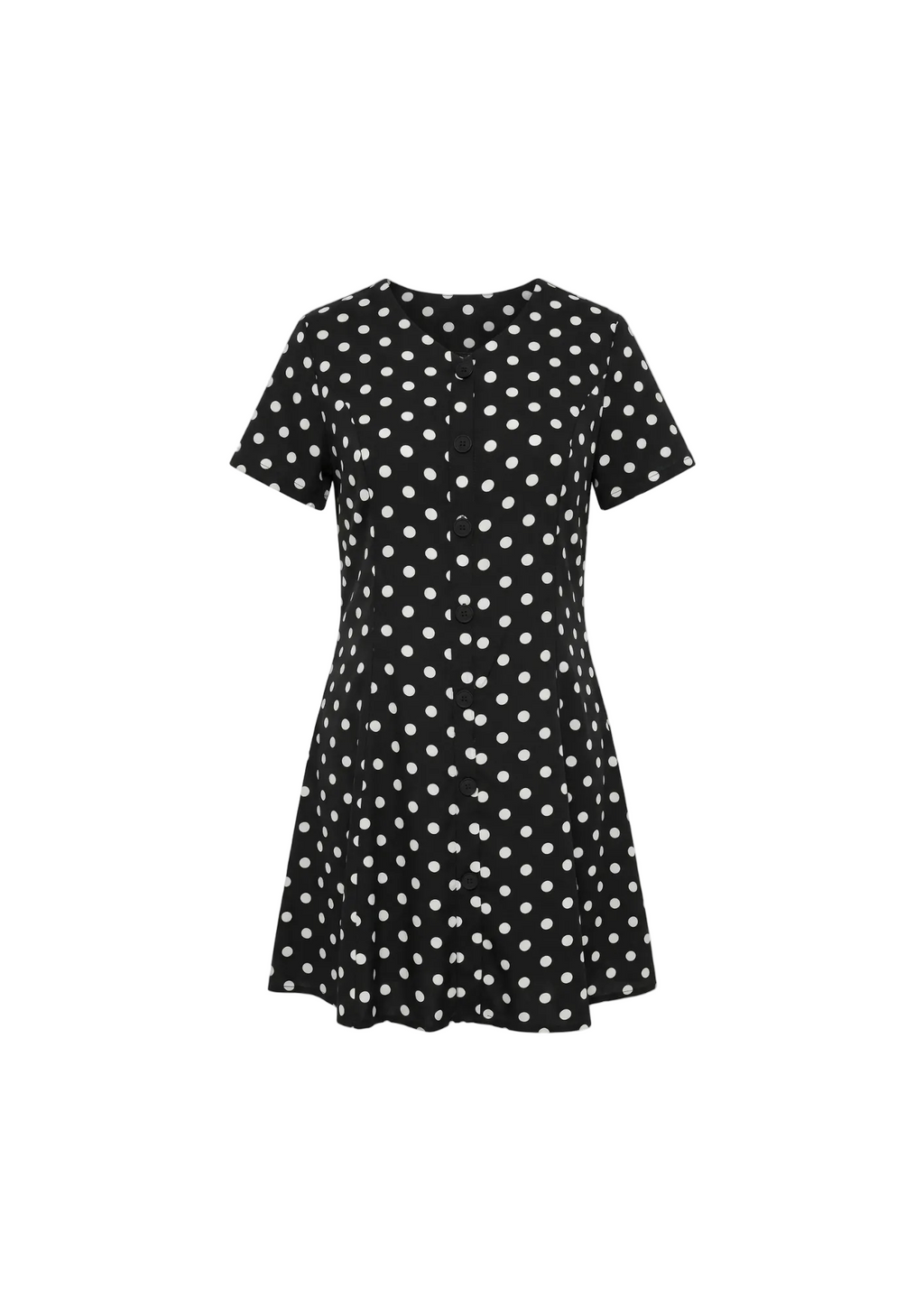 Vestido Lunares Retro Botonado