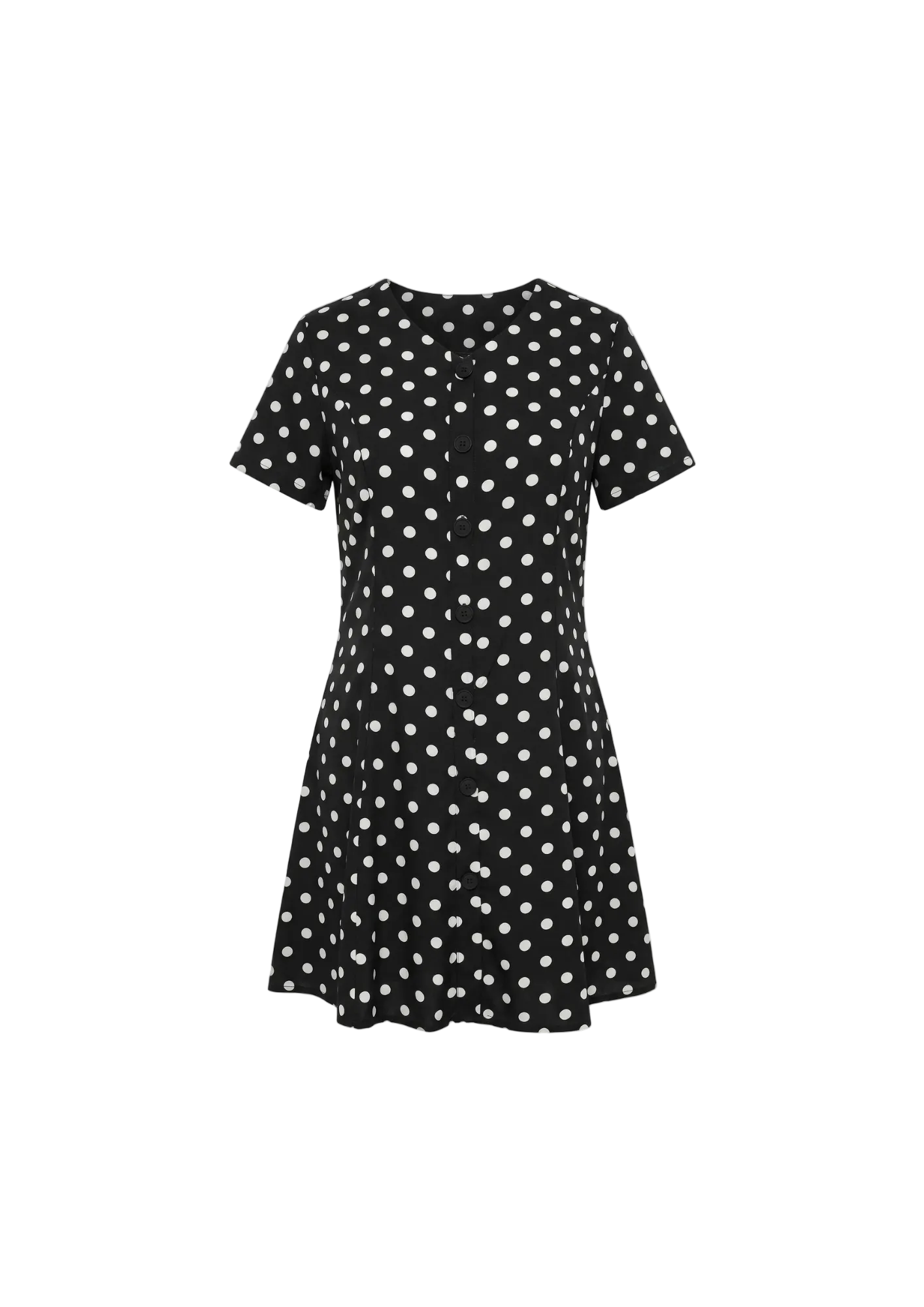 Vestido Lunares Retro Botonado