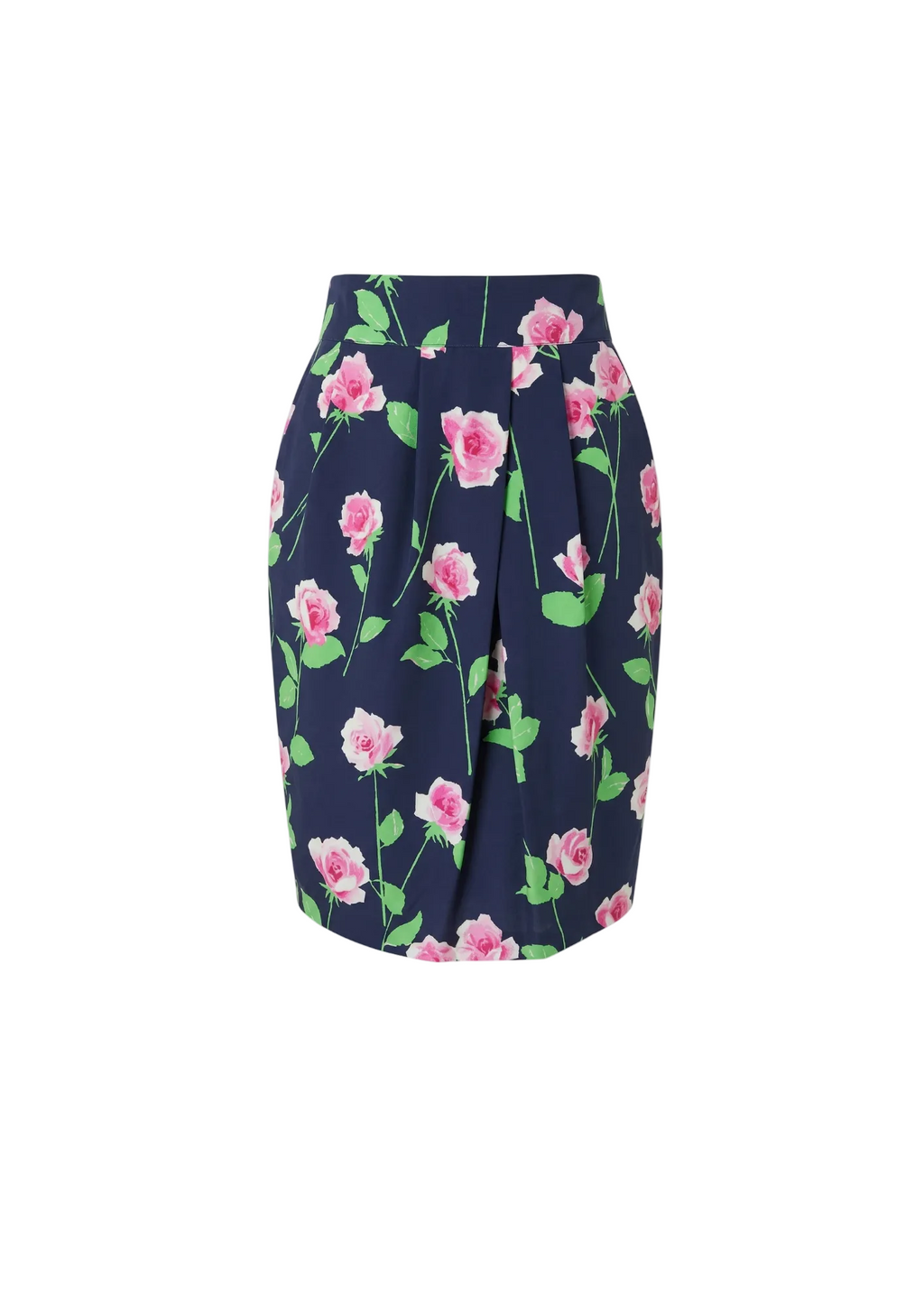 Falda Tulipán Rosas Navy