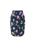 Falda Tulipán Rosas Navy