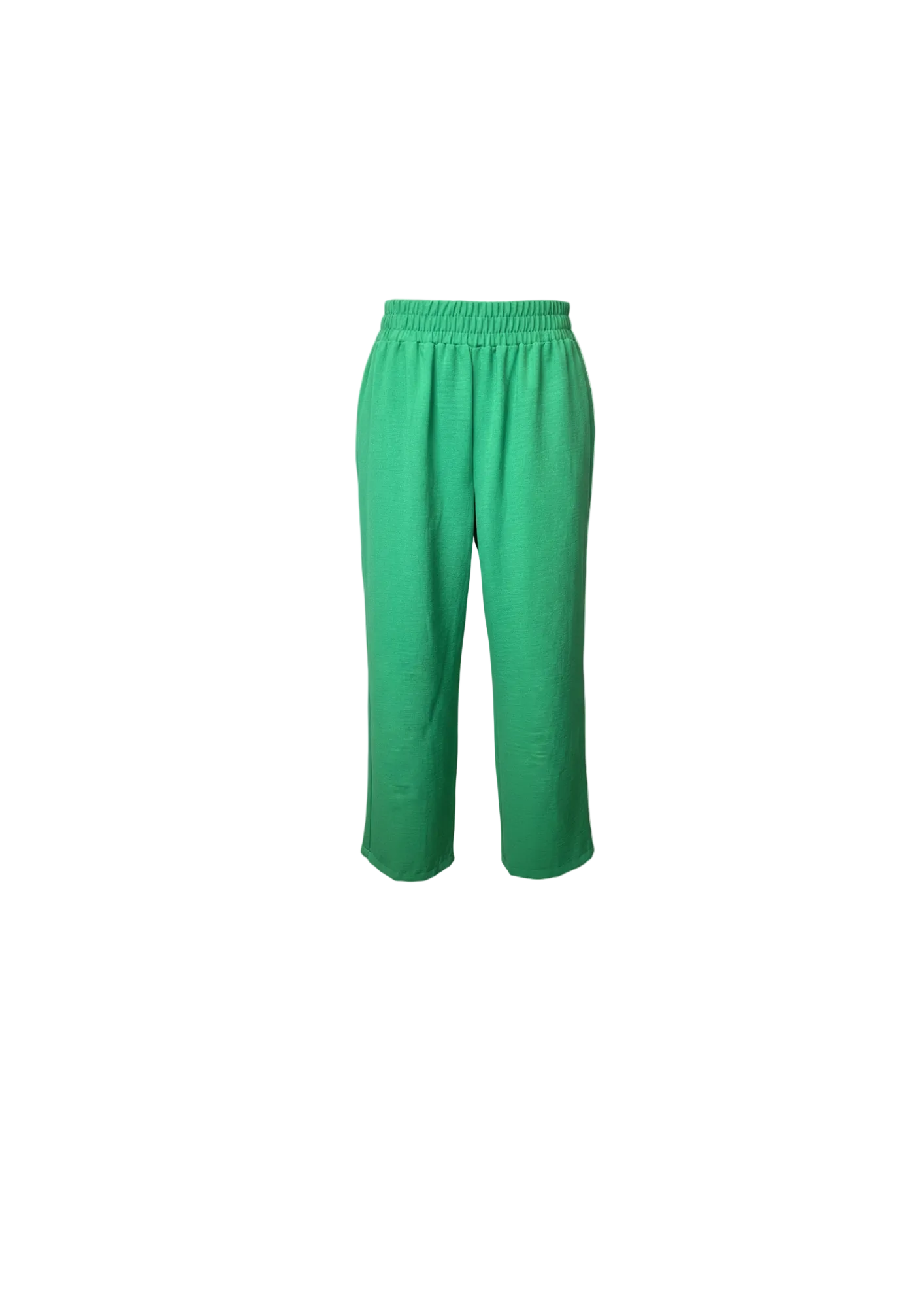 Pantalón verde esmeralda de tiro alto con cintura elástica